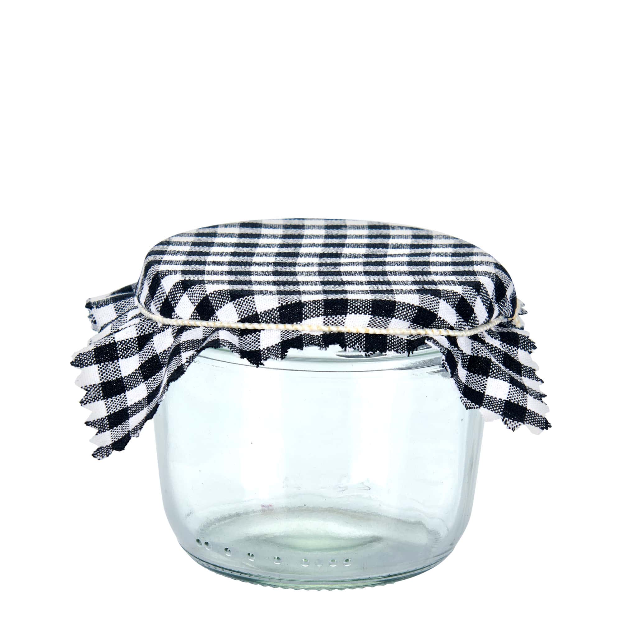 Pllakëz tekstili me karrige 12x12, katrore, tekstil, e zezë, hapje: TO38-TO53