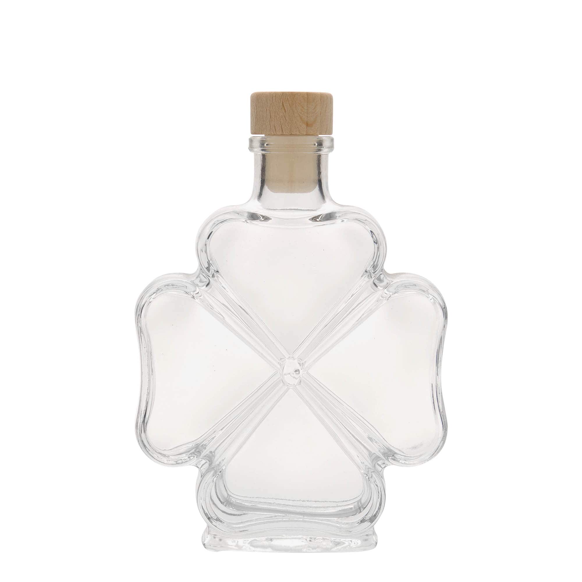 Shishe qelqi 200 ml 'Gjethe trefishi', hapja: Kork