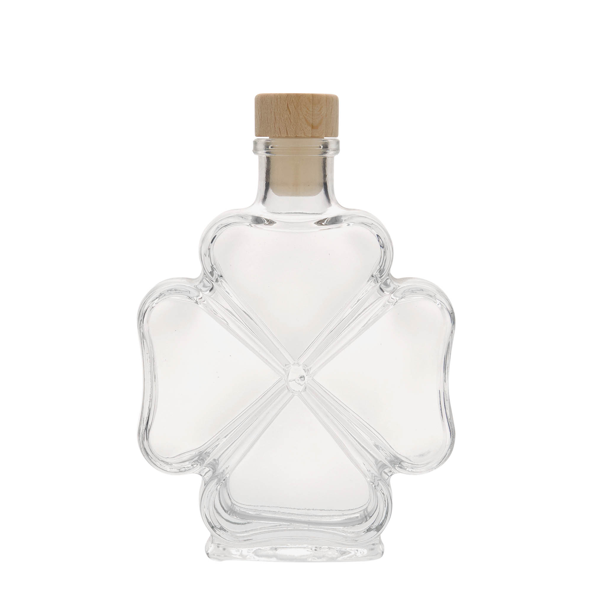 Shishe qelqi 200 ml 'Gjethe trefishi', hapja: Kork