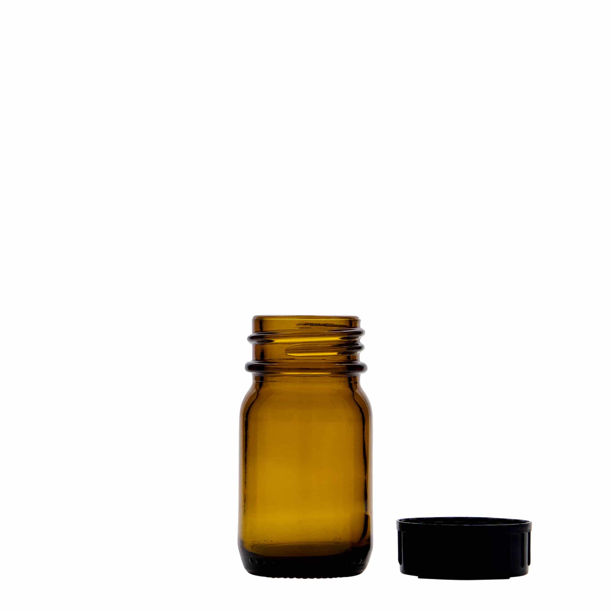 30 ml gotë me qafë të gjerë, kafe, hapje: DIN 32