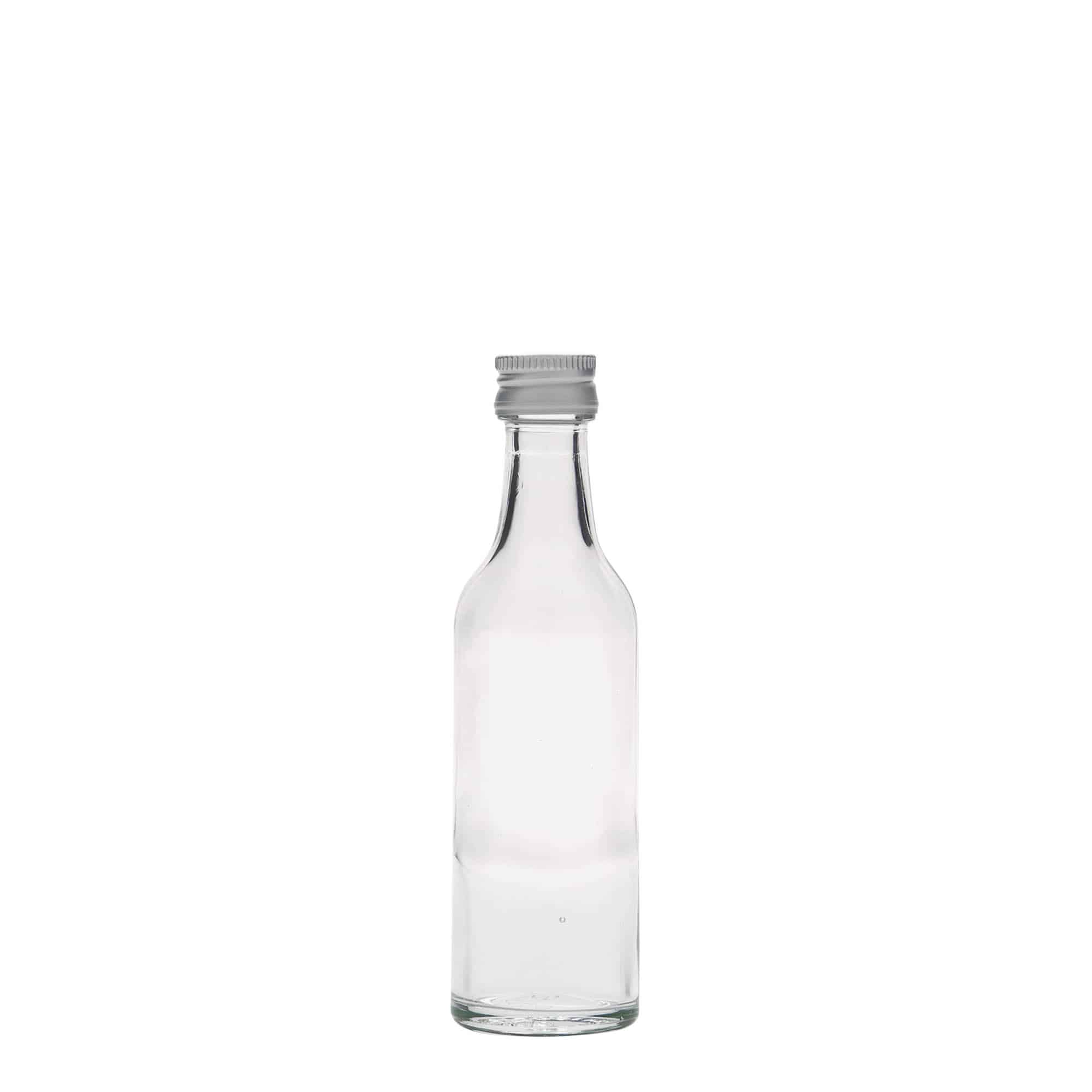 Shishe qelqi 50 ml me qafë të drejtë, gojë: PP 18