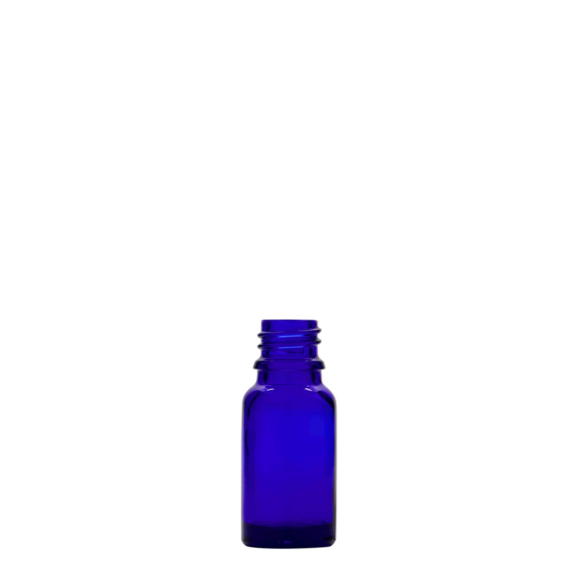 10 ml shishe mjekësore, qelq, blu mbretëror, gojë: DIN 18