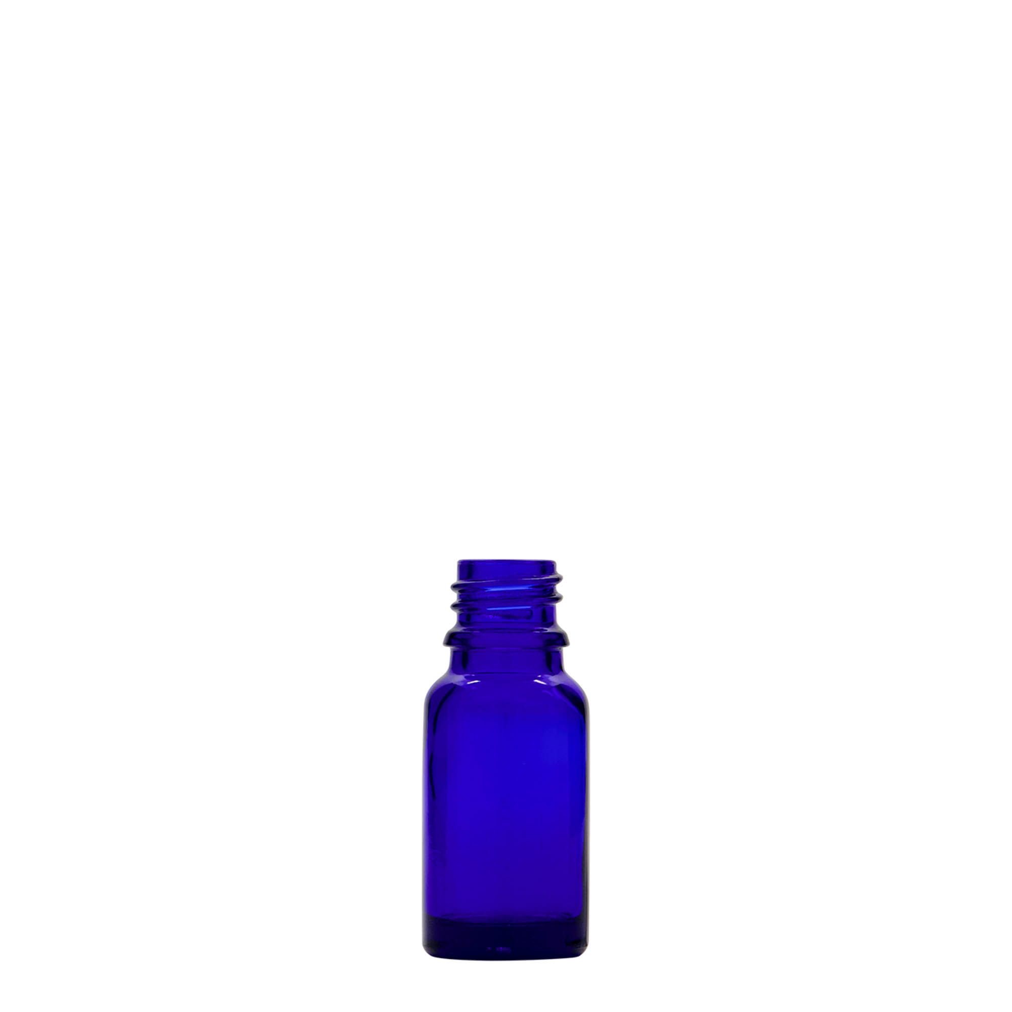 10 ml shishe mjekësore, qelq, blu mbretëror, gojë: DIN 18