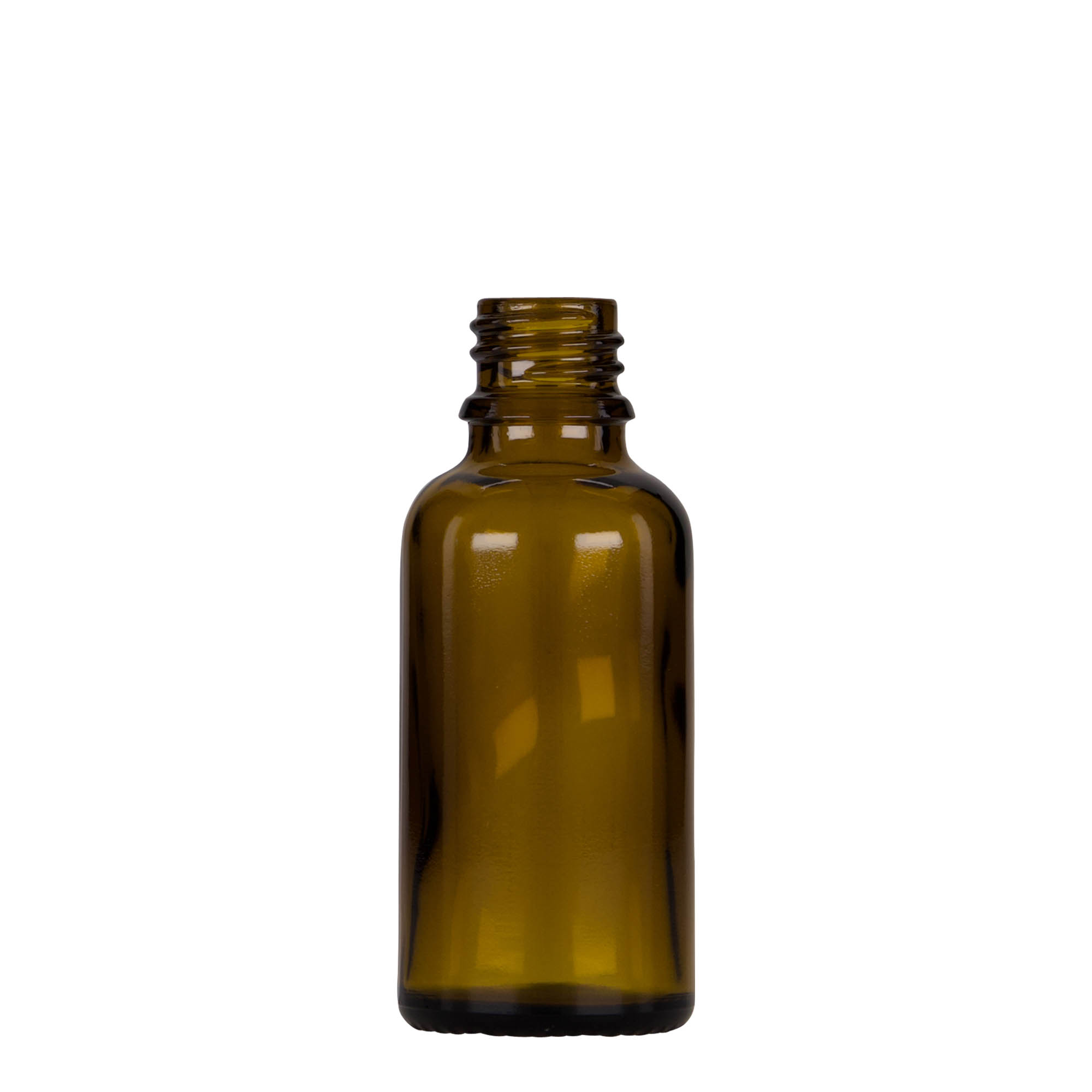 30 ml shishe me pipetë, mjekësore, qelq, kafe-e zezë, gojë: DIN 18
