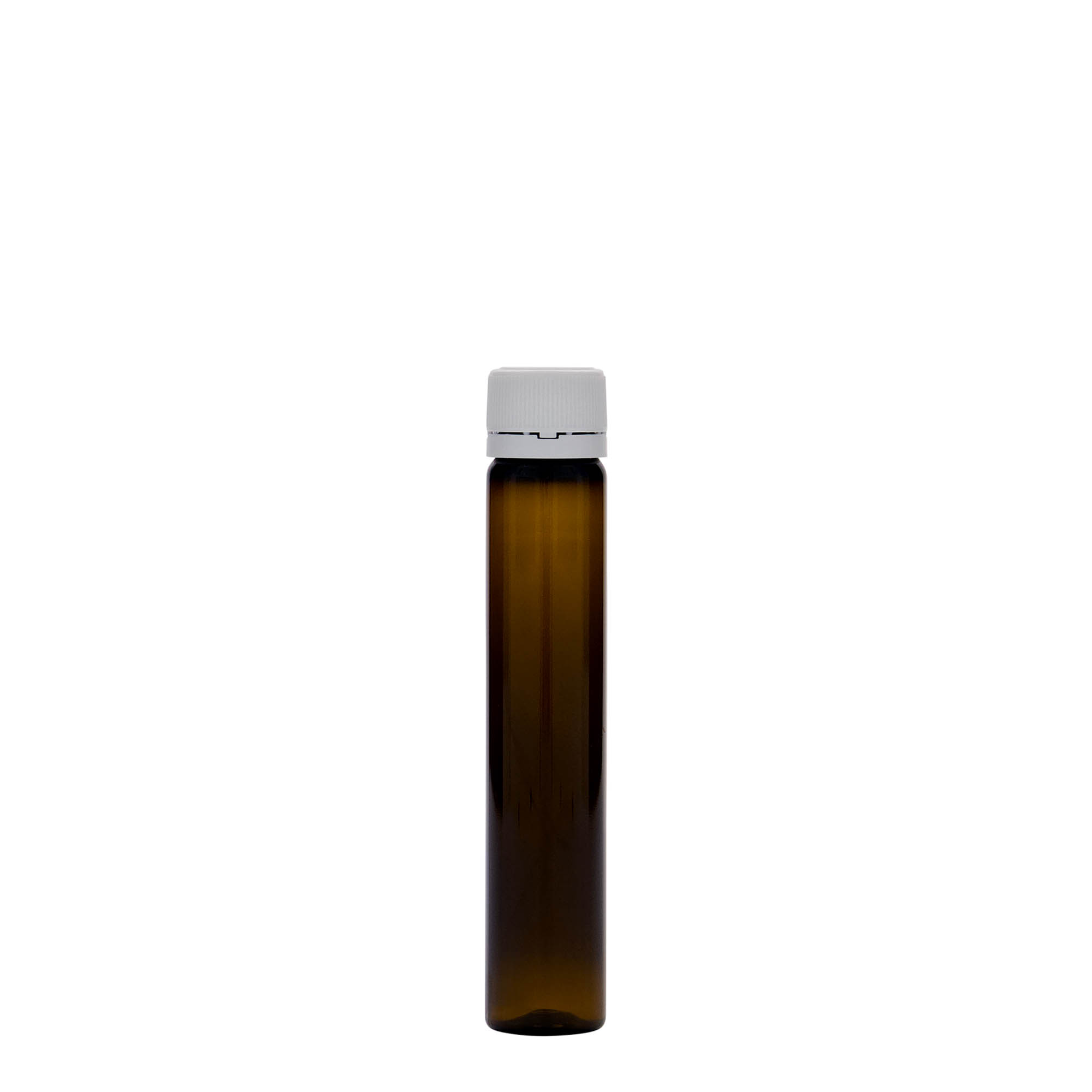 25 ml tubë PET, plastikë, kafe, hapje: kapak me vidë 25 ml tubë PET, plastikë, kafe, hapje: kapak me vidë