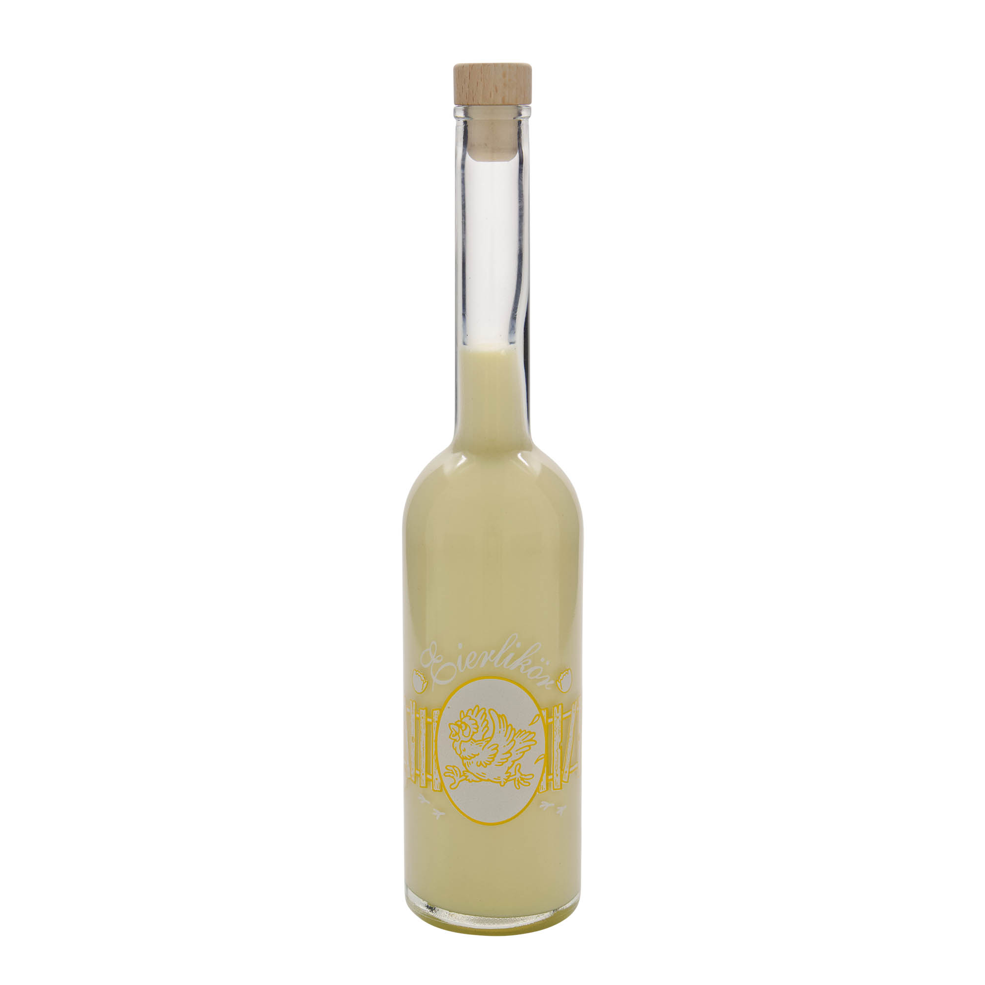 Shishe qelqi 500 ml 'Opera', motiv: likuer vezësh, gojë: korek Shishe qelqi 500 ml 'Opera', motiv: likuer vezësh, gojë: korek