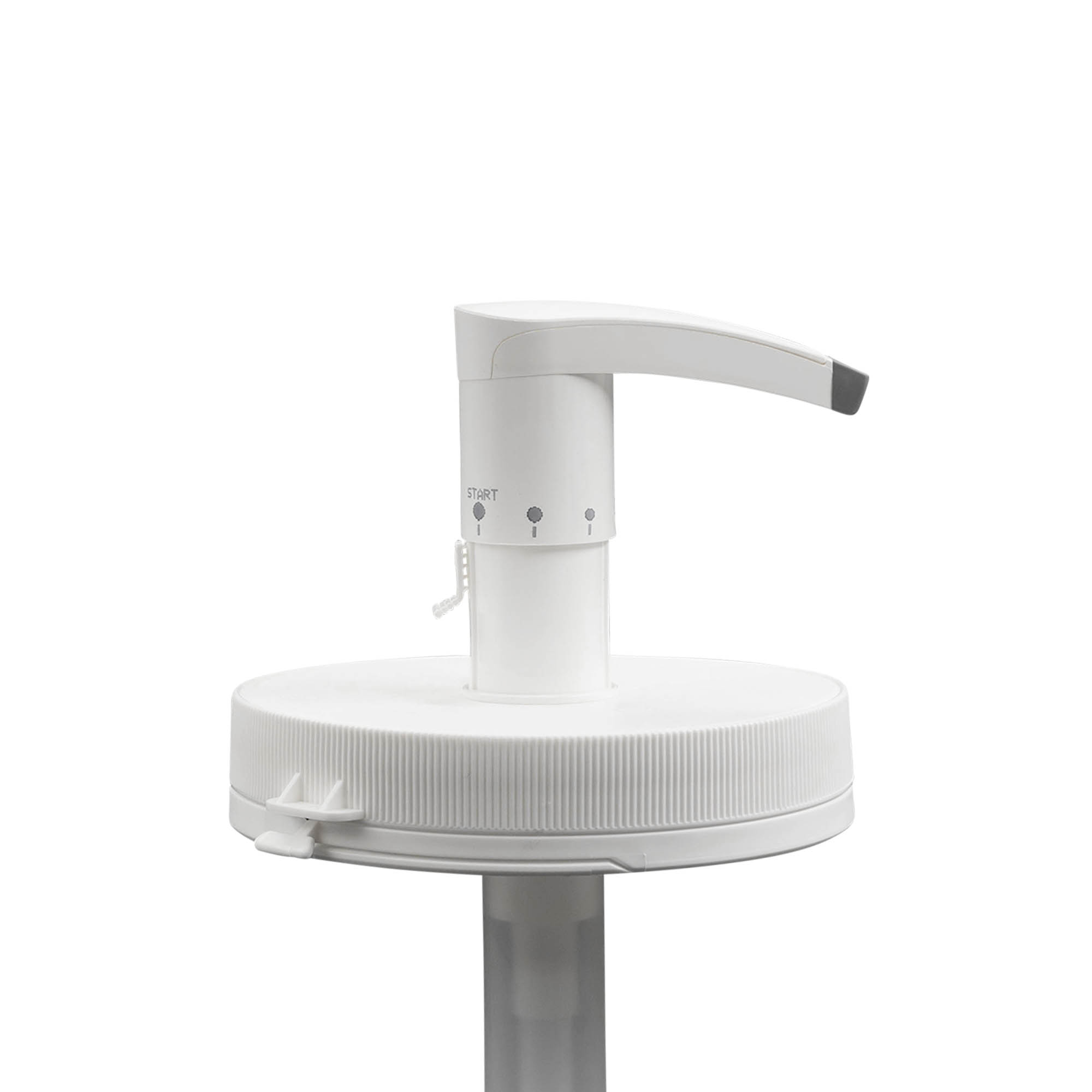 Pompa shpërndarëse për 1.240 ml 'Securibox', plastikë PE, e bardhë, për gojë: kapak me vidë Pompa shpërndarëse për 1.240 ml 'Securibox', plastikë PE, e bardhë, për gojë: kapak me vidë