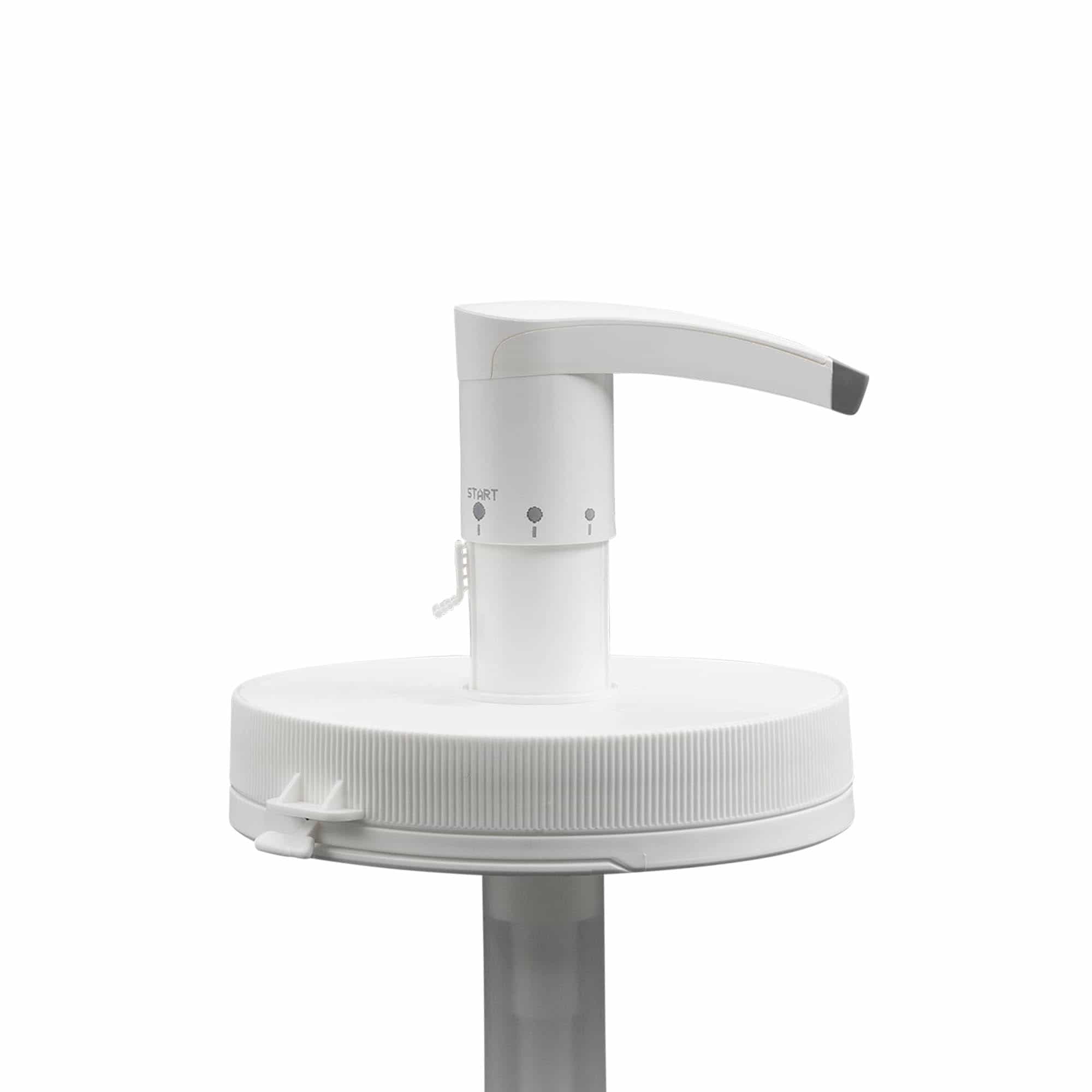 Pompa shpërndarëse për 1.240 ml 'Securibox', plastikë PE, e bardhë, për gojë: kapak me vidë Pompa shpërndarëse për 1.240 ml 'Securibox', plastikë PE, e bardhë, për gojë: kapak me vidë