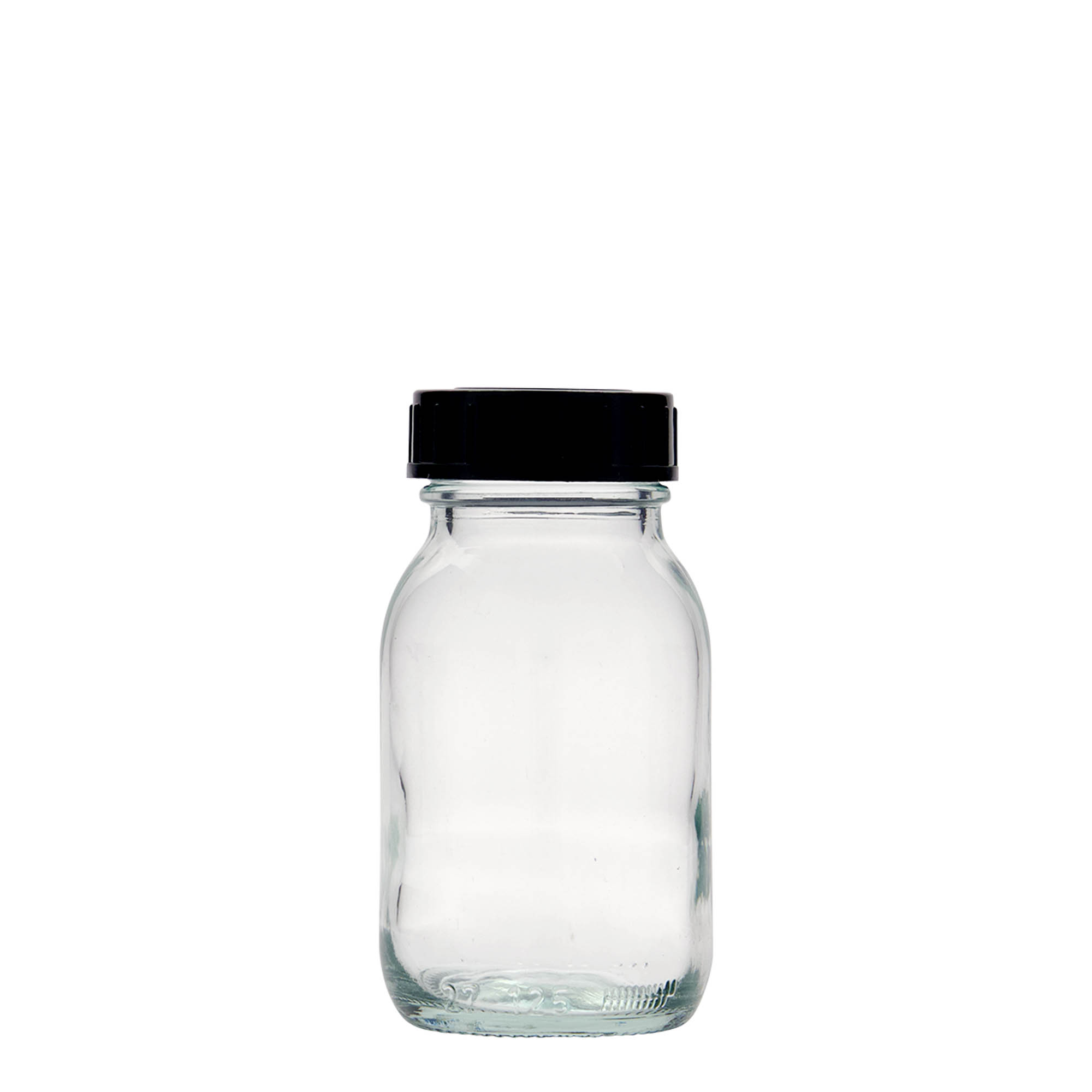 125 ml gotë me qafë të gjerë, hapje: DIN 40 125 ml gotë me qafë të gjerë, hapje: DIN 40