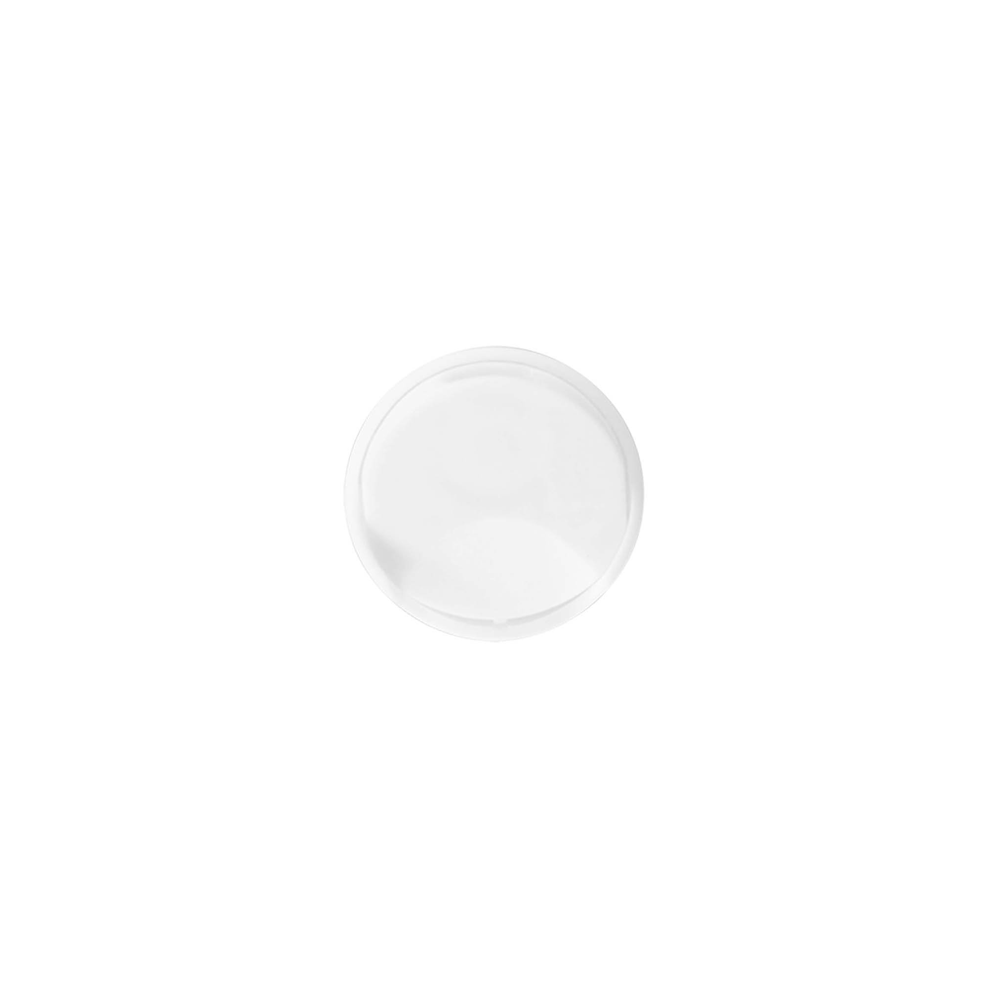 Kapak me vidë Disc Top, plastikë PP, i bardhë, për hapje: 24/410
