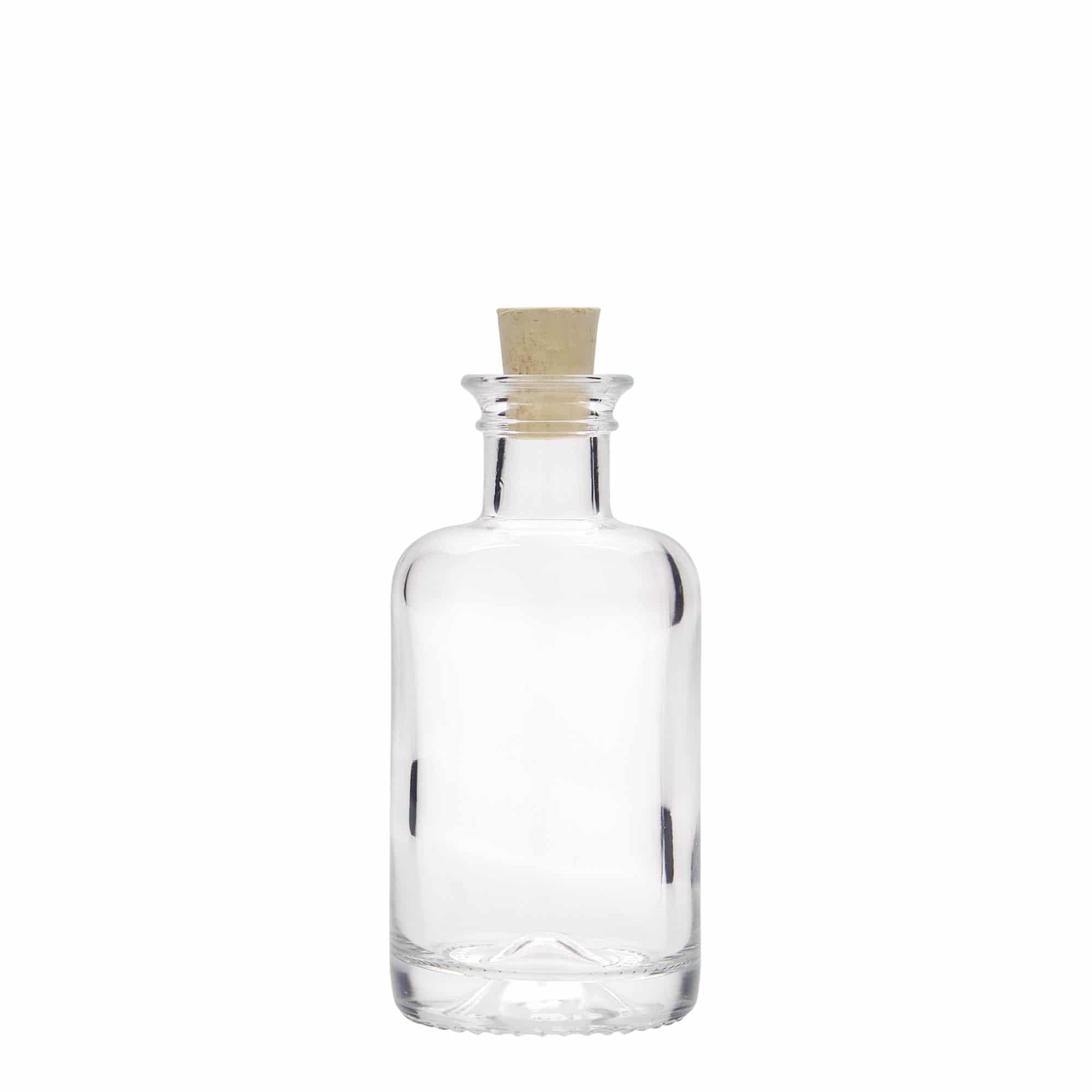Shishe qelqi 100 ml për farmacist, goja: korek