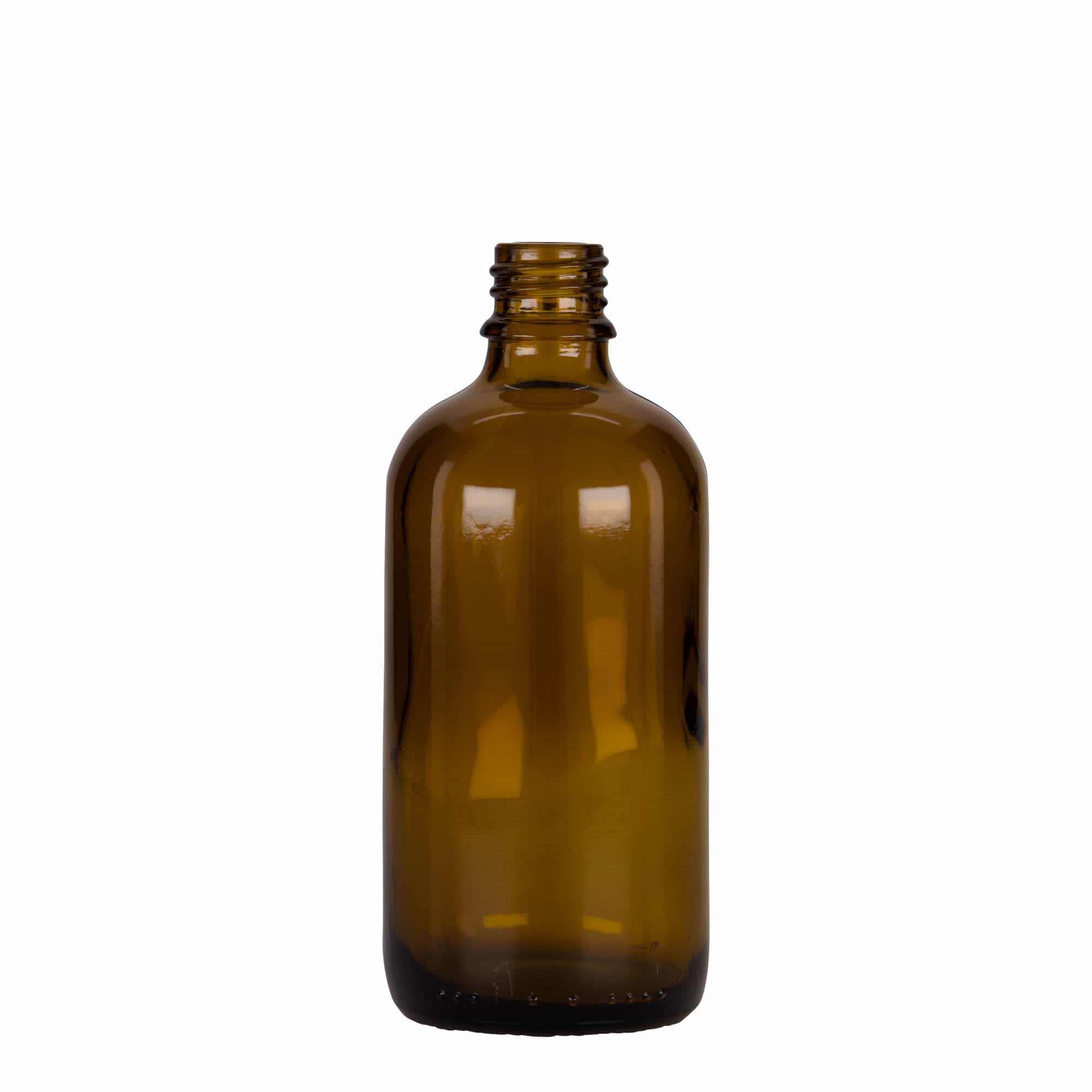 100 ml shishe me pipetë, mjekësore, qelq, kafe-e zezë, gojë: DIN 18
