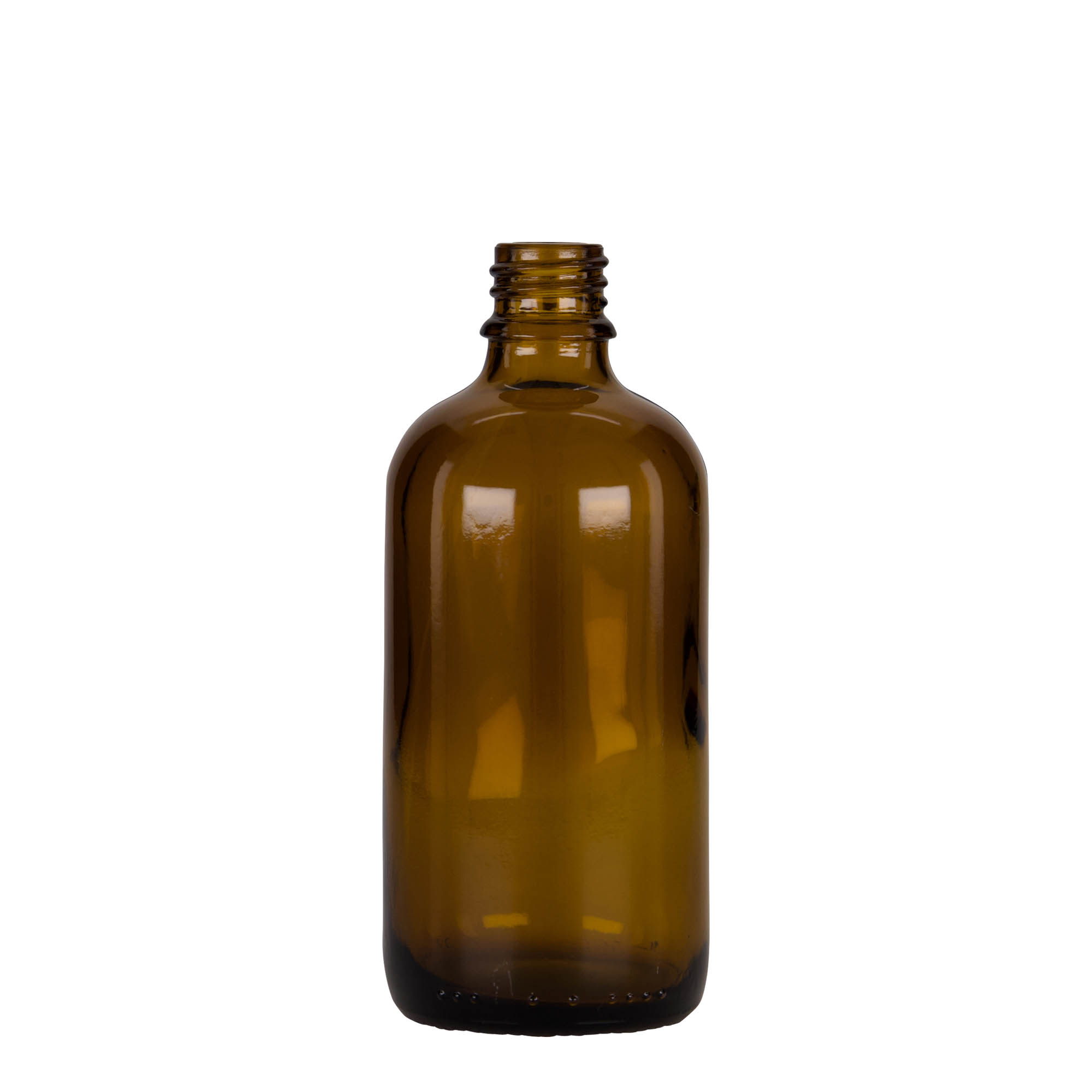 100 ml shishe me pipetë, mjekësore, qelq, kafe-e zezë, gojë: DIN 18