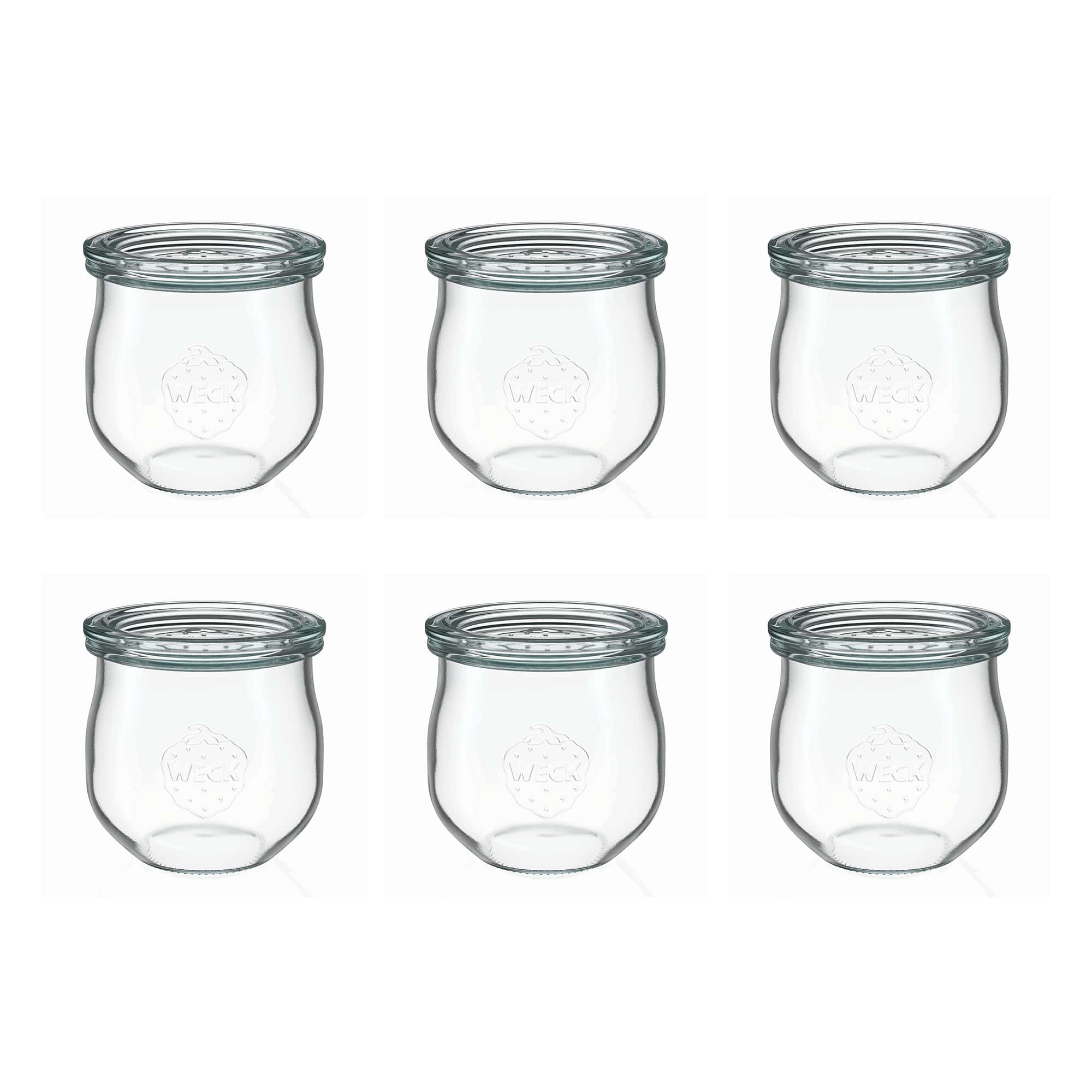 6x 370 ml gotë WECK me formë tulipani me kapak qelqi RR 80