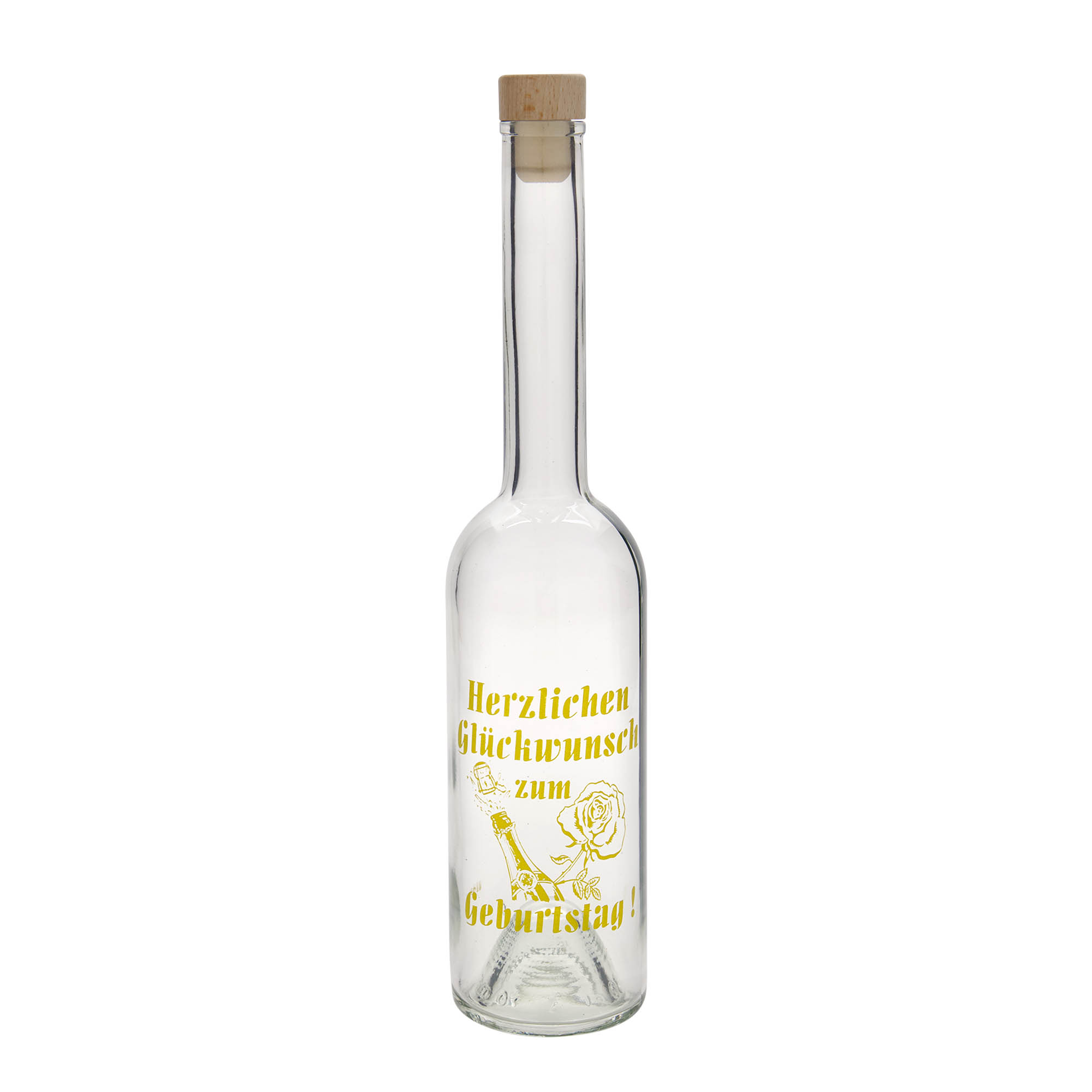 Shishe qelqi 500 ml 'Opera', motiv: Molla, gojë: Kork