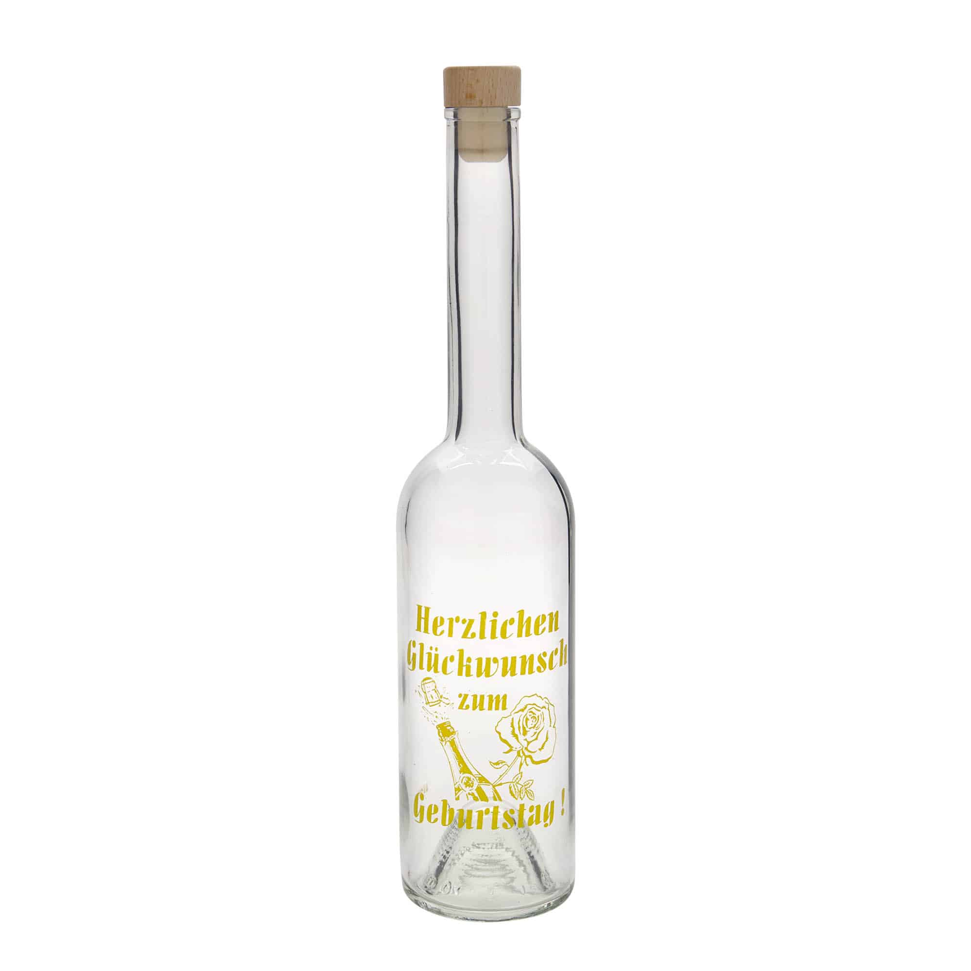 Shishe qelqi 500 ml 'Opera', motiv: Molla, gojë: Kork