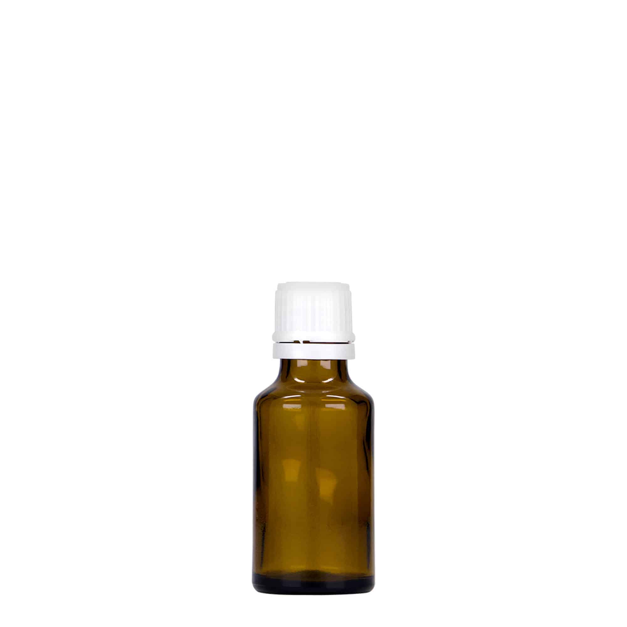25 ml shishe mjekësore, qelq, kafe, hapja: DIN 18