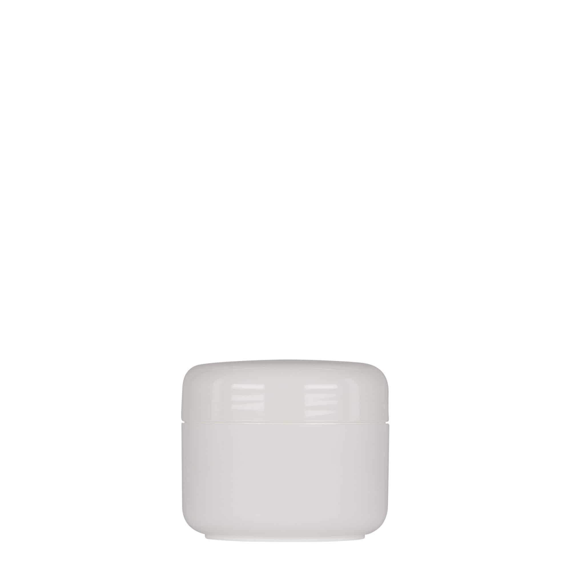 50 ml enë plastike 'Bianca', PP, e bardhë, hapje: kapak me vidë