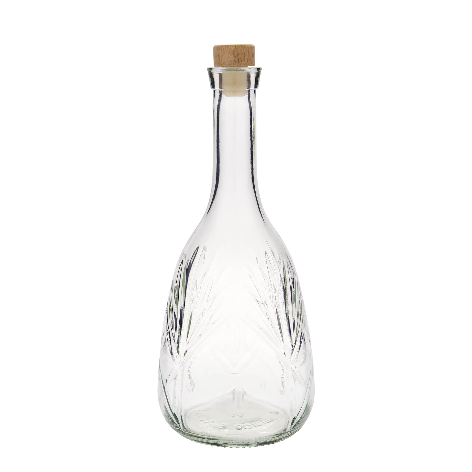 1.000 ml shishe qelqi 'Reliefa', gojë: kork 1.000 ml shishe qelqi 'Reliefa', gojë: kork