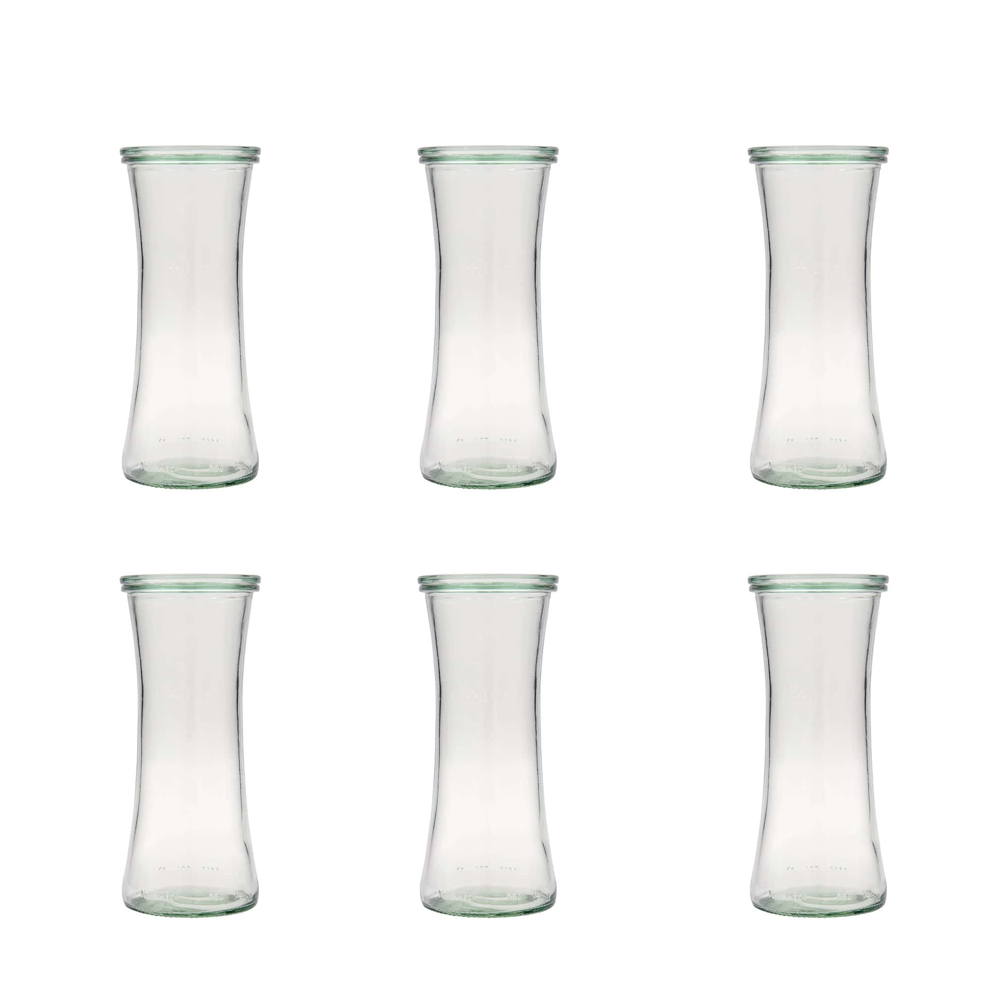 6x 730 ml WECK-garë gourmet me kapak qelqi RR 80