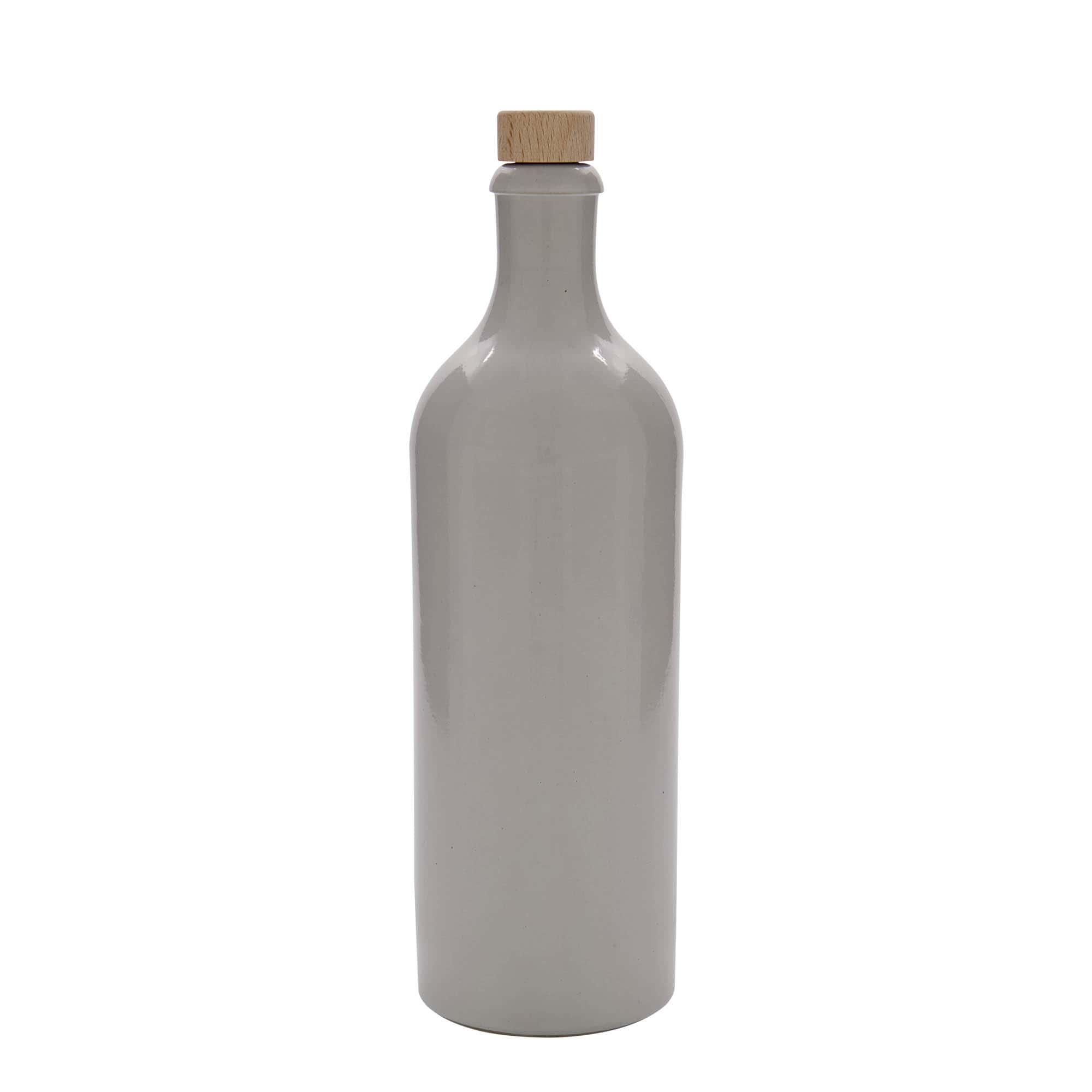 750 ml krua pije, qeramikë, e bardhë, gojë: korek