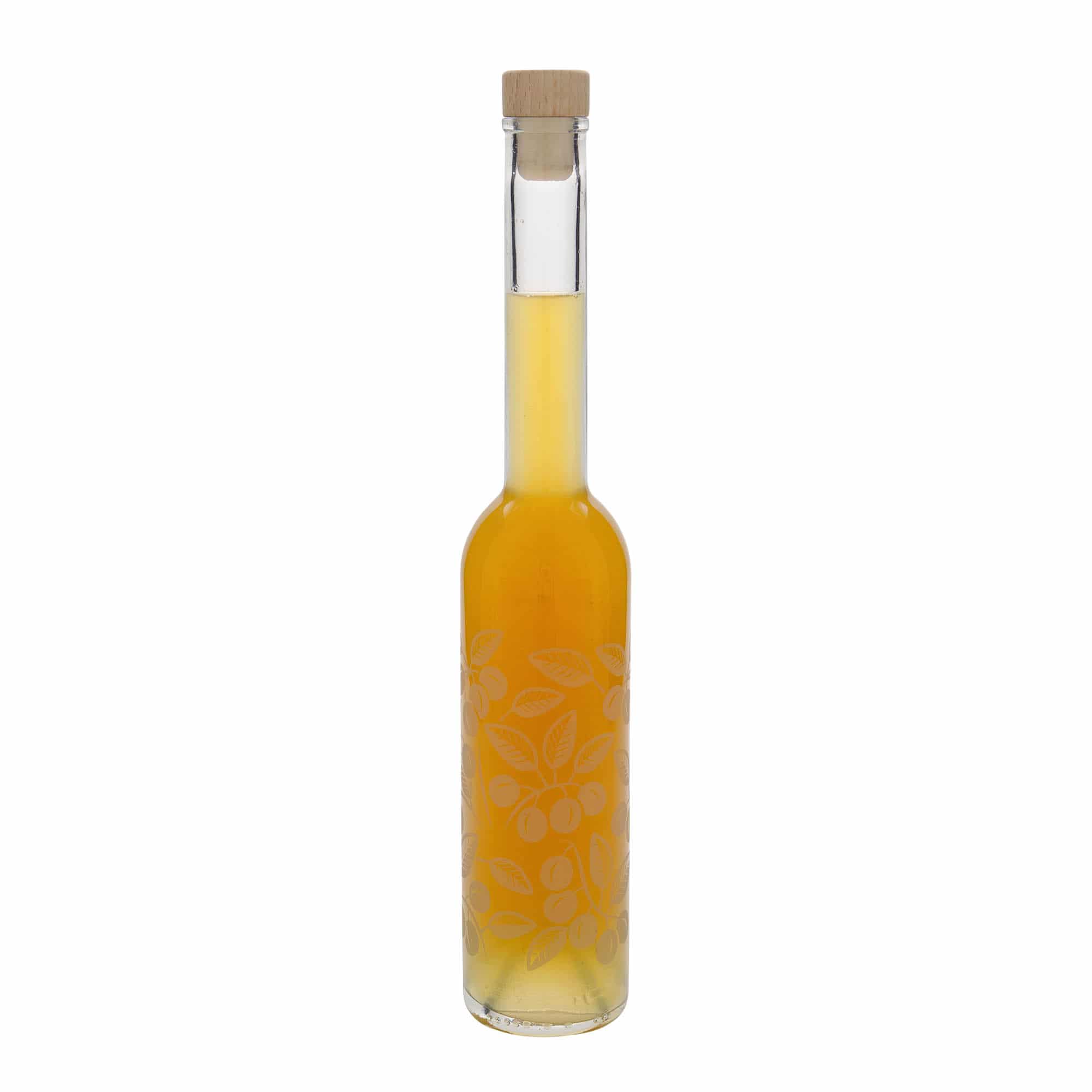 Shishe qelqi 350 ml 'Opera', motiv: Mirabellen, hapje: korek