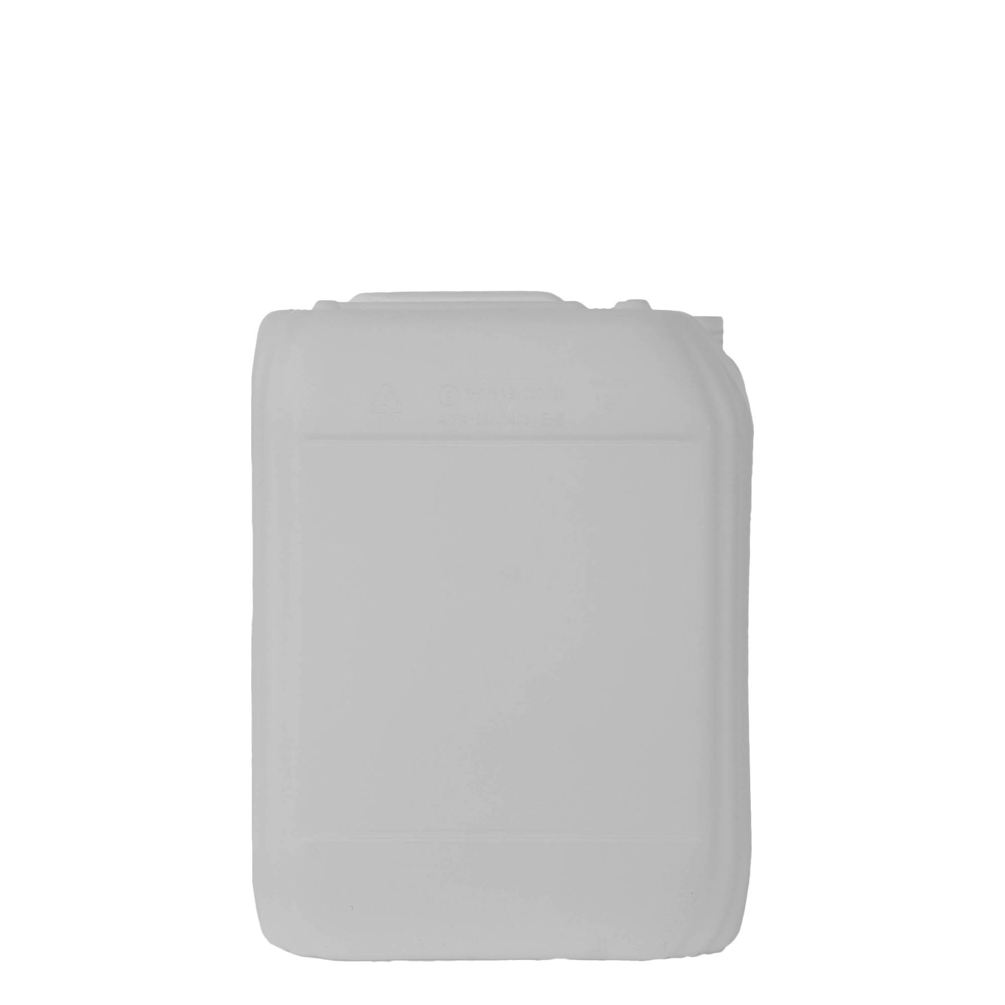 Kanister 20 l, drejtkëndor, plastik HDPE, natyral, hapje: ND 60 Kanister 20 l, drejtkëndor, plastik HDPE, natyral, hapje: ND 60