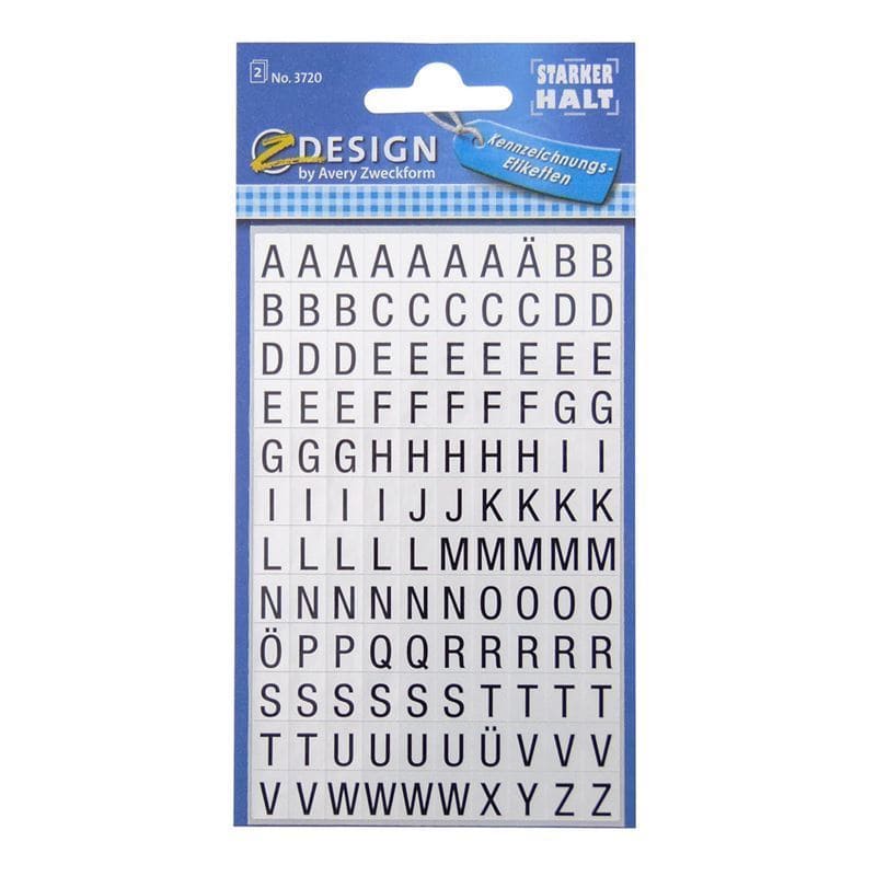 Zweckform Sticker 'Alfabet', plastik, i zi