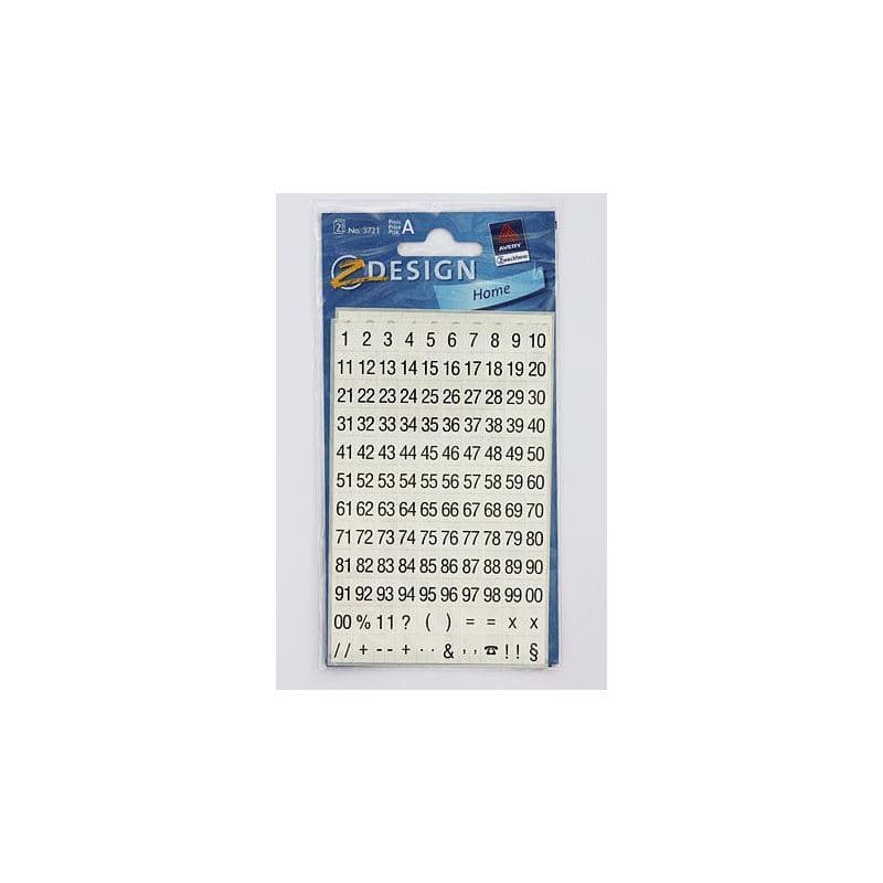 Zweckform Sticker 'Numrat 1-99', plastikë, e zezë