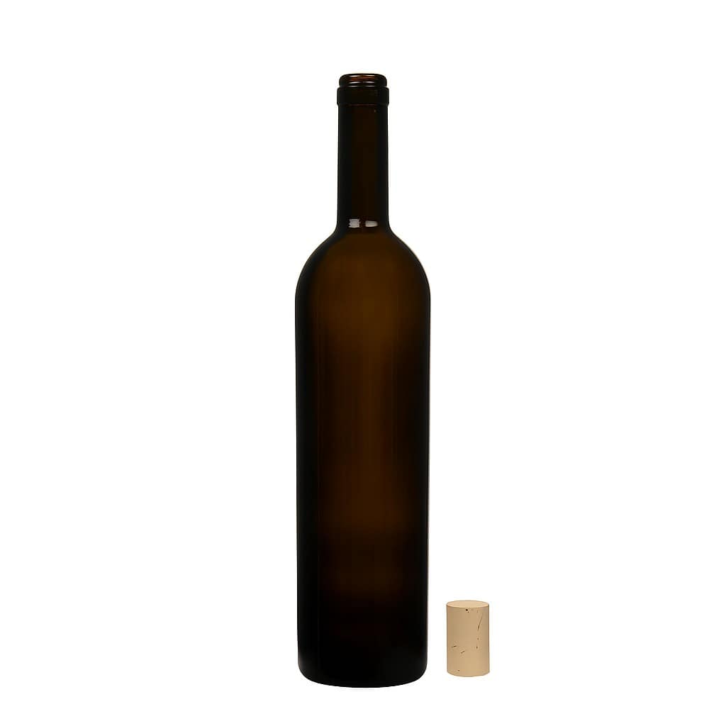 Shishe vere 750 ml 'Liberty', jeshile antike, gojë: kork