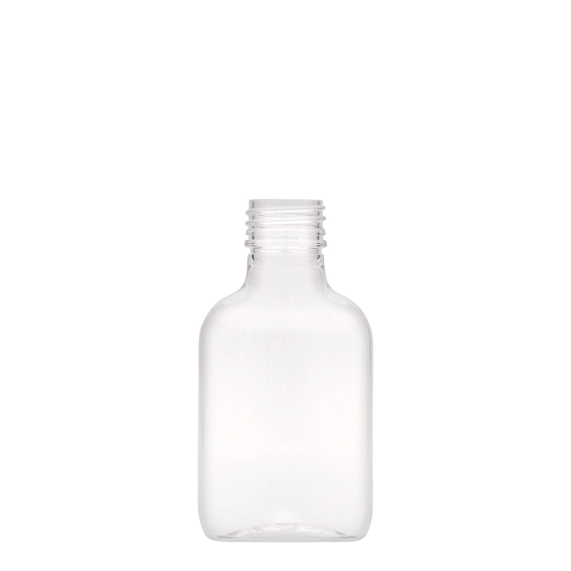 100 ml shishe dore, ovale, plastikë PET, gojë: PP 28