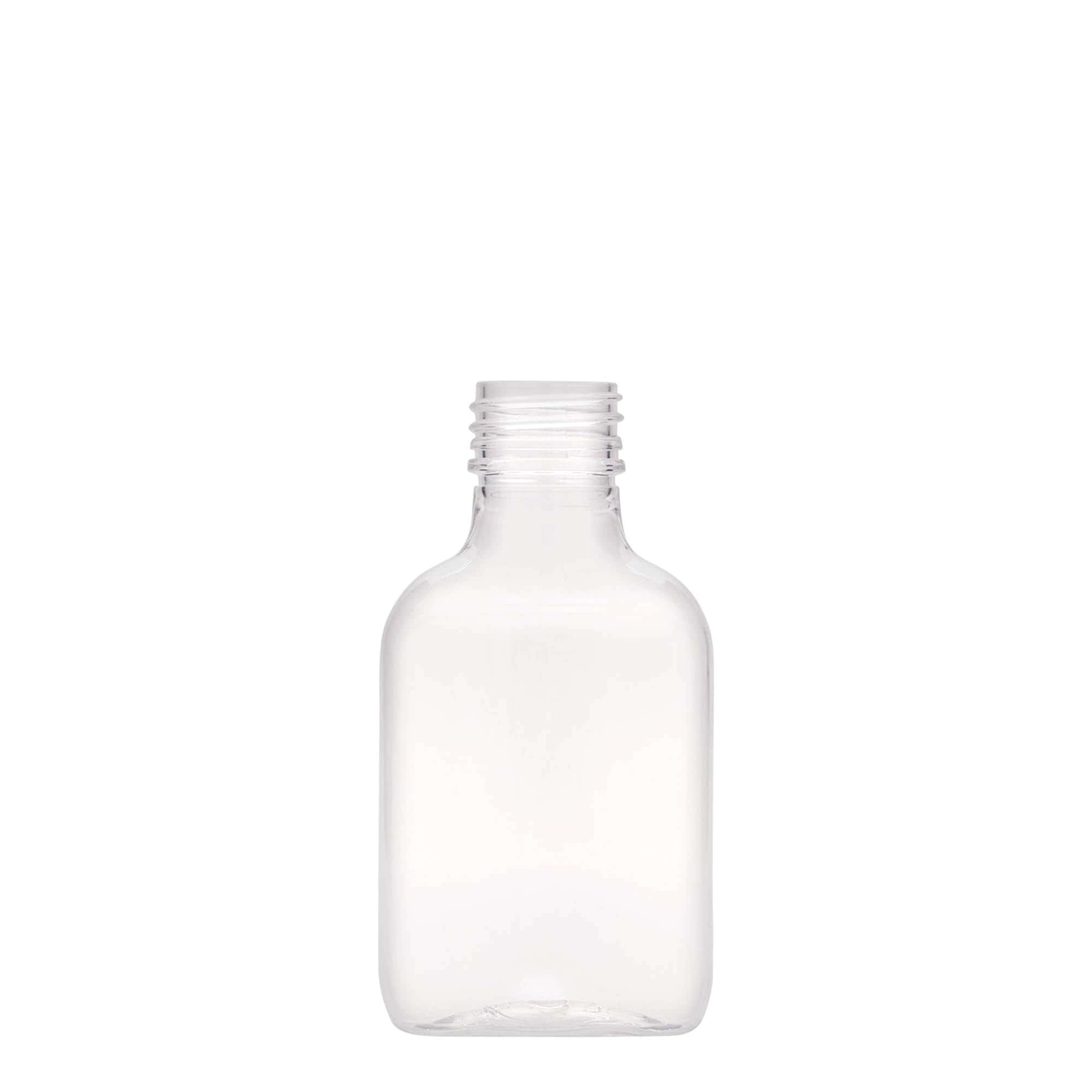 100 ml shishe dore, ovale, plastikë PET, gojë: PP 28