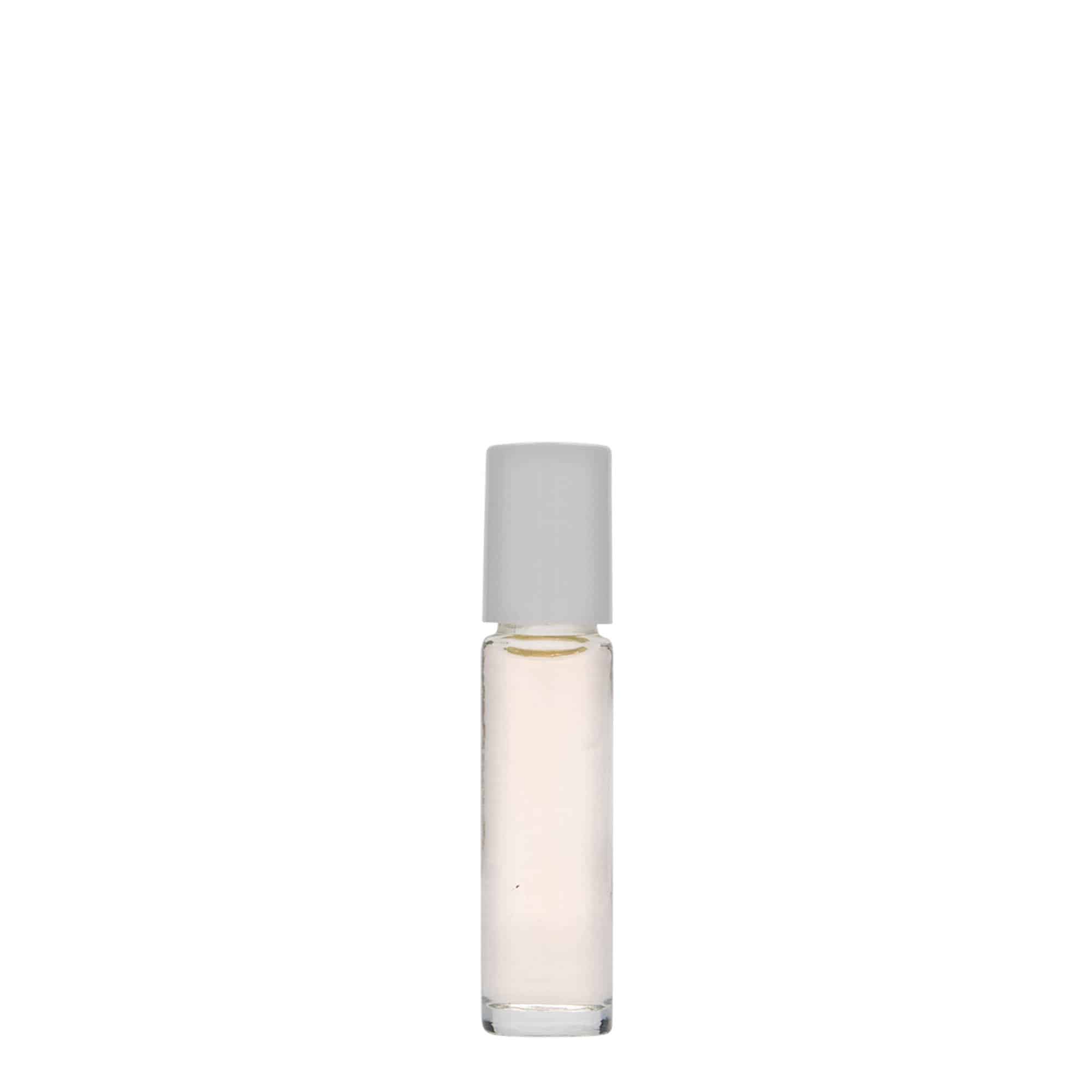 Shishe rrotulluese 10 ml, qelq, gojë: kapak me vida Shishe rrotulluese 10 ml, qelq, gojë: kapak me vida