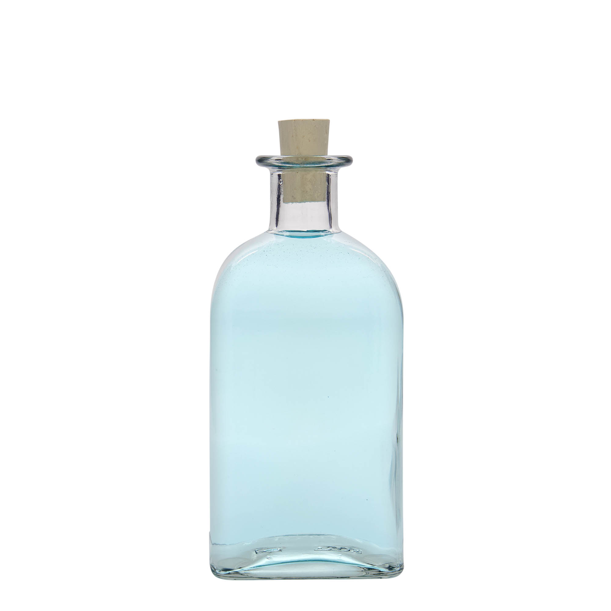 Shishe qelqi 500 ml Apotheker Carré, katrore, gojë: korek Shishe qelqi 500 ml Apotheker Carré, katrore, gojë: korek