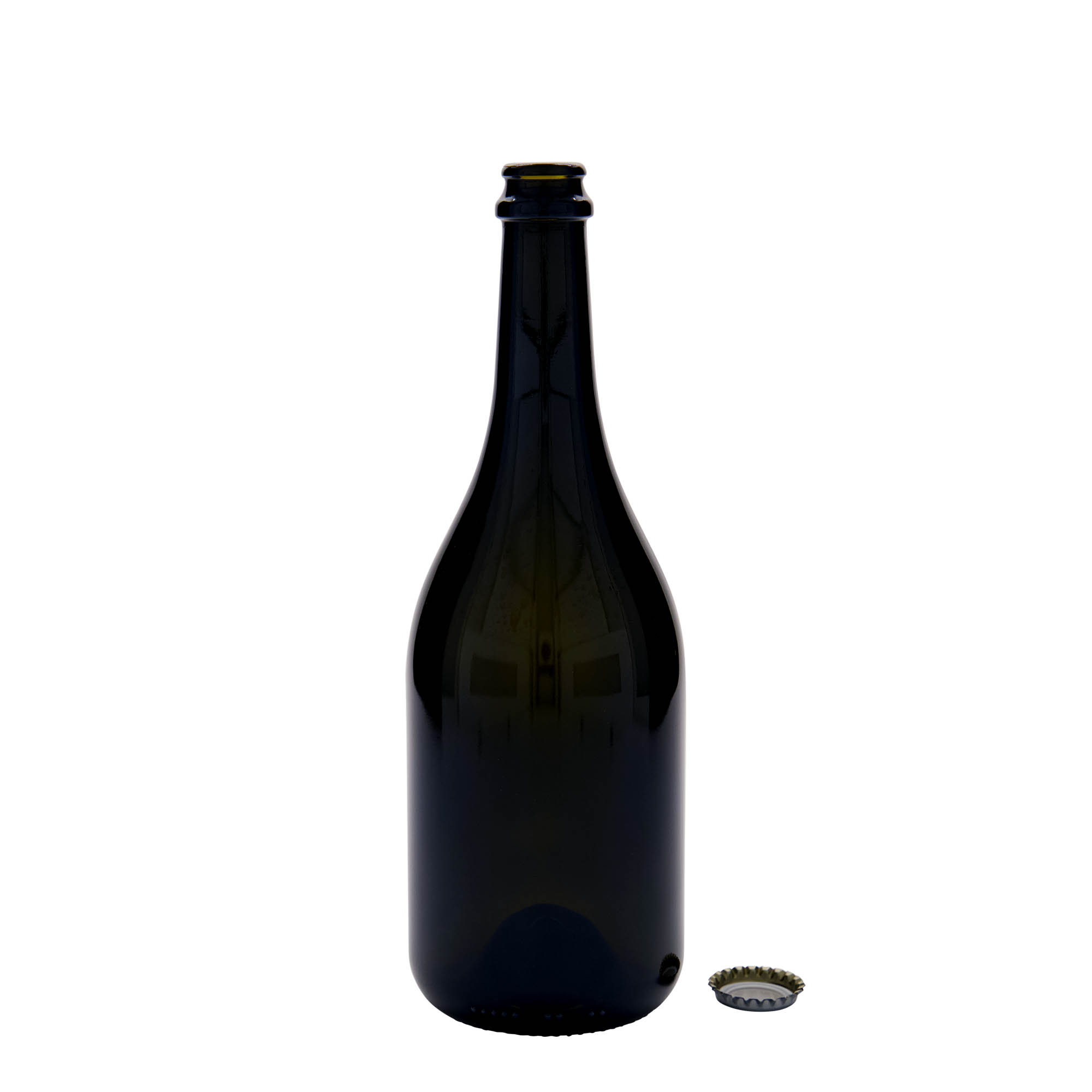 750 ml shishe birre 'Horta', qelq, jeshile antike, gojë: kapak kronkorken 750 ml shishe birre 'Horta', qelq, jeshile antike, gojë: kapak kronkorken