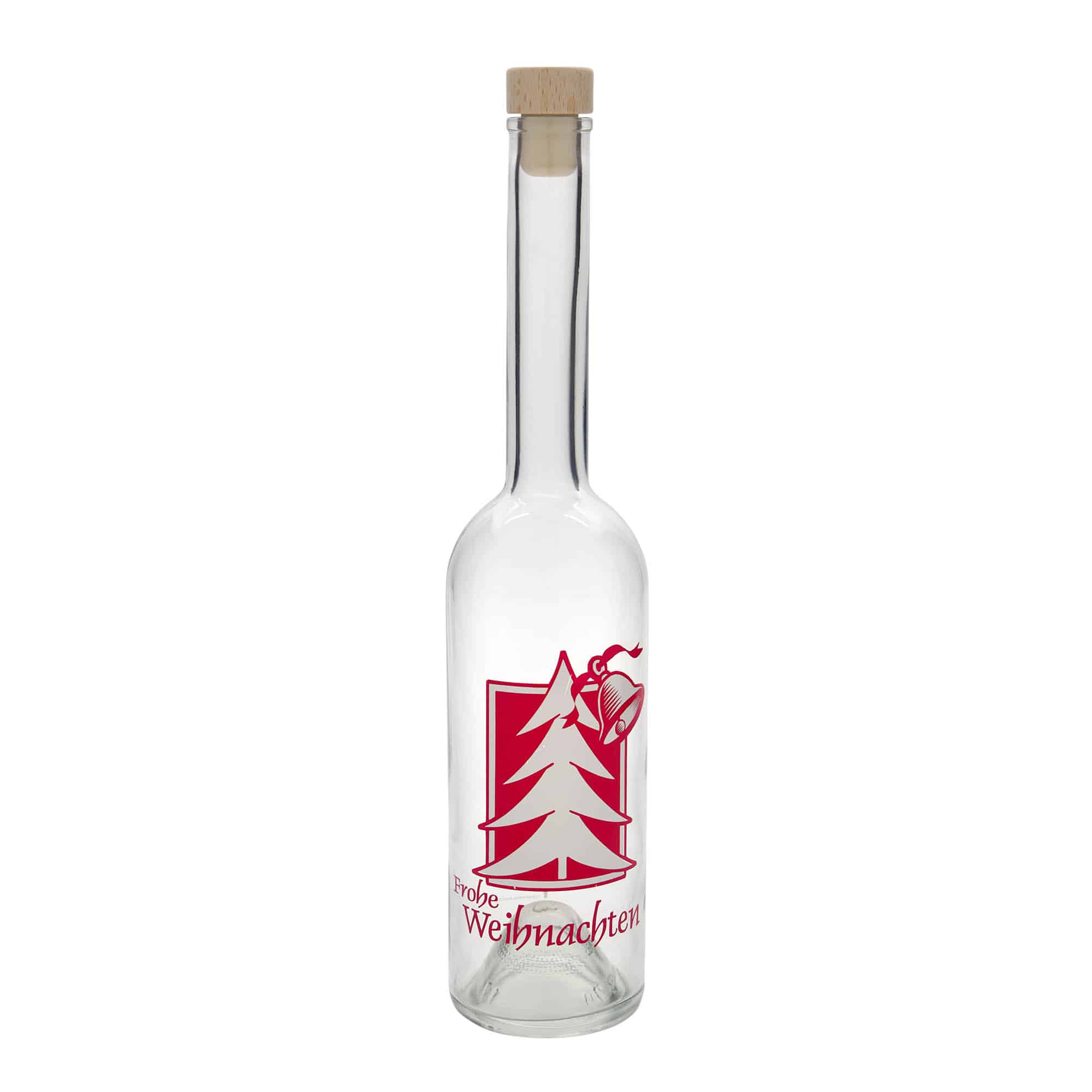 Shishe qelqi 500 ml 'Opera', motiv: Urim për Krishtlindje, gojë: Kork