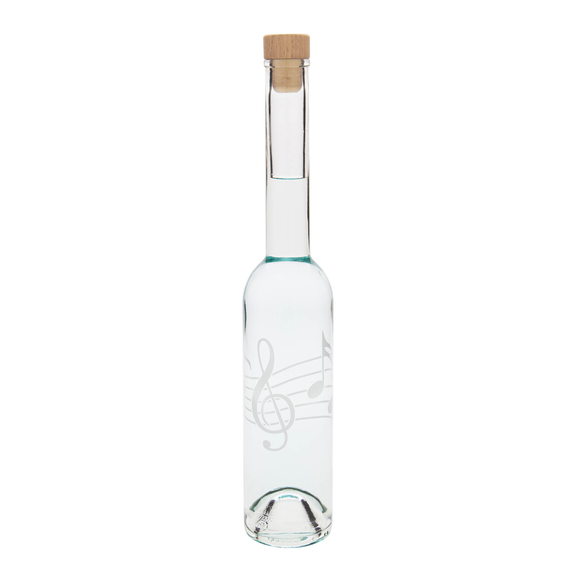 Shishe qelqi 350 ml 'Opera', motiv: Nota muzikore, gojë: Kork