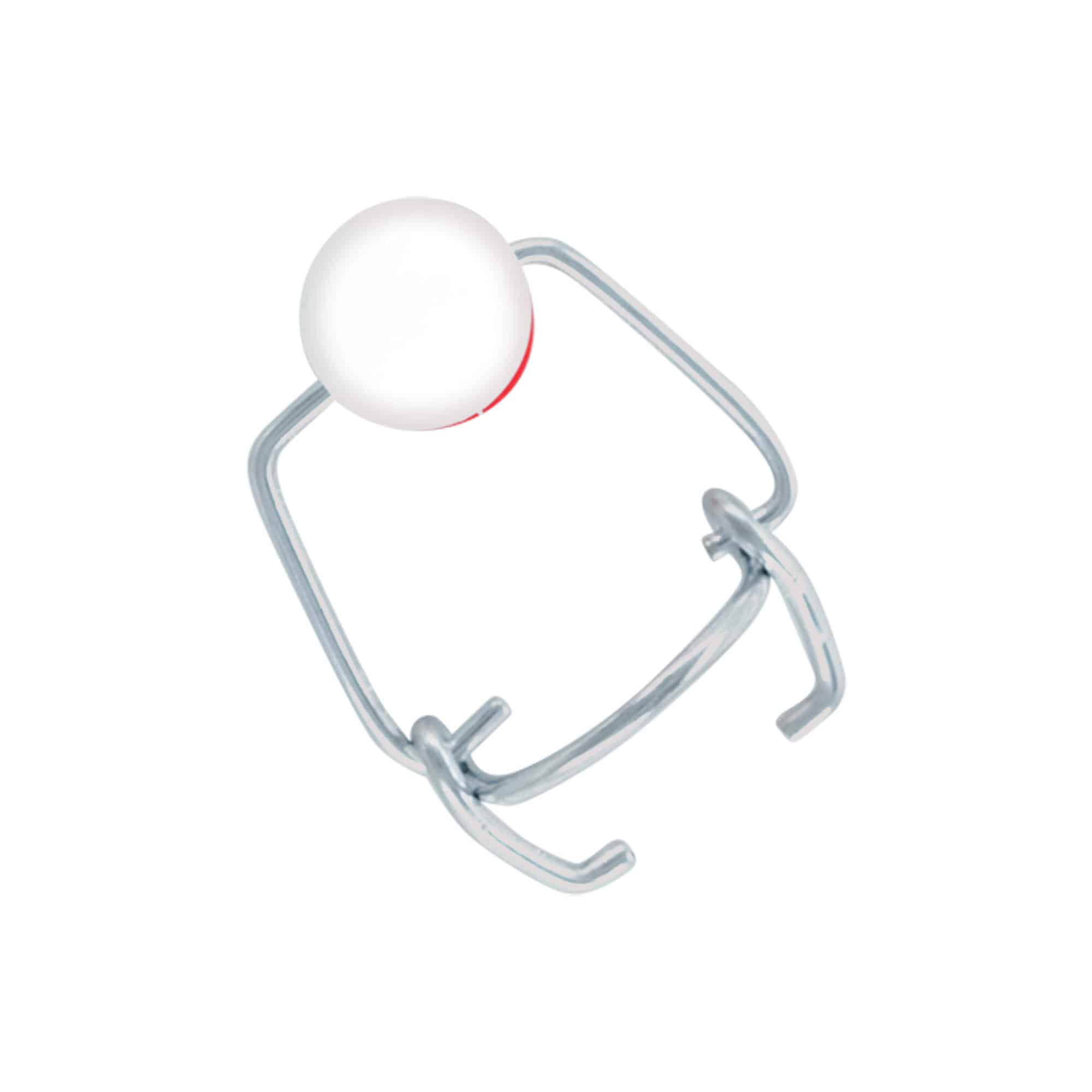 Kapëse e vogël, plastike, e kuqe-e bardhë