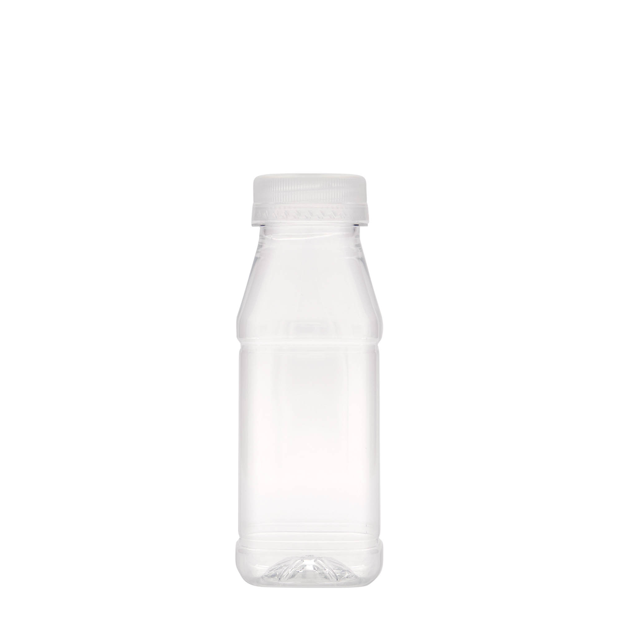 Shishe PET 250 ml 'Milk and Juice Carré', katrore, plastikë, hapje: 38 mm Shishe PET 250 ml 'Milk and Juice Carré', katrore, plastikë, hapje: 38 mm