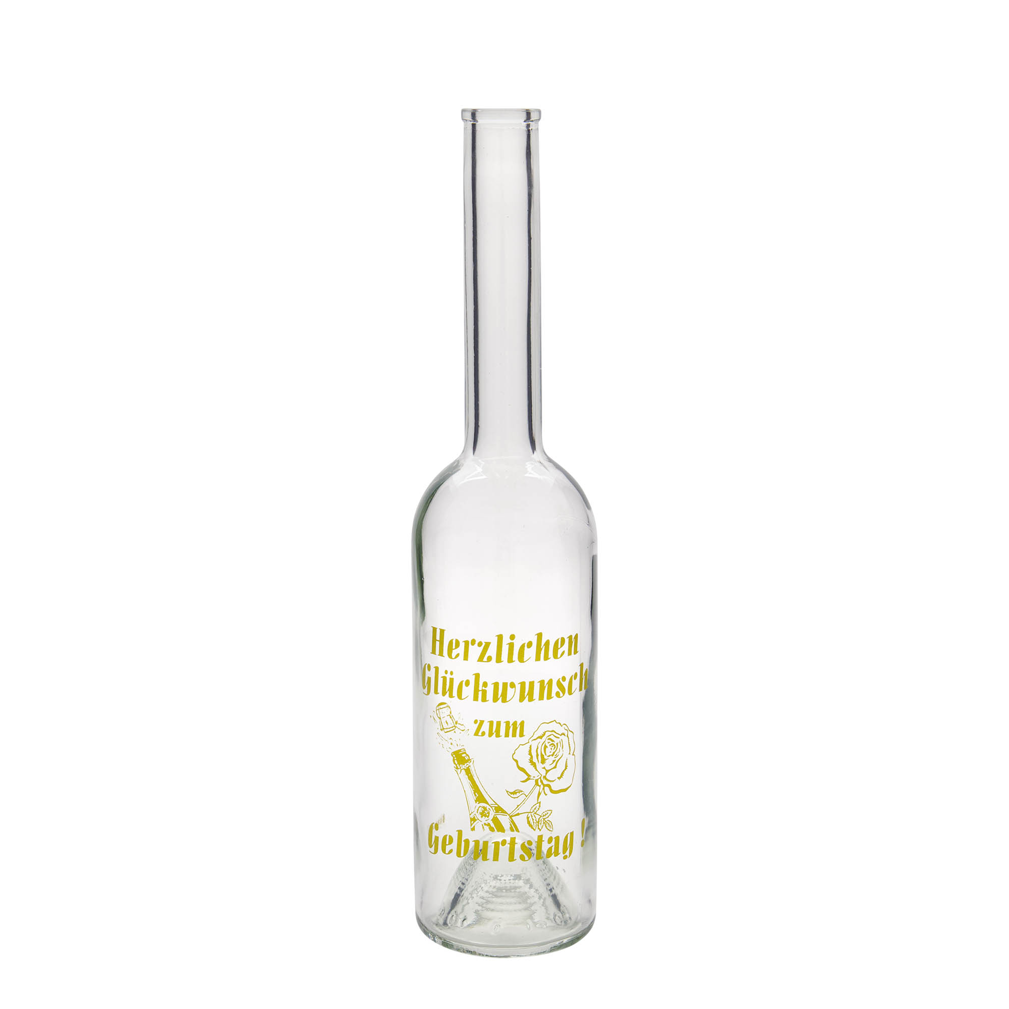 Shishe qelqi 500 ml 'Opera', motiv: shishe ditëlindjeje, grykë: kork Shishe qelqi 500 ml 'Opera', motiv: shishe ditëlindjeje, grykë: kork