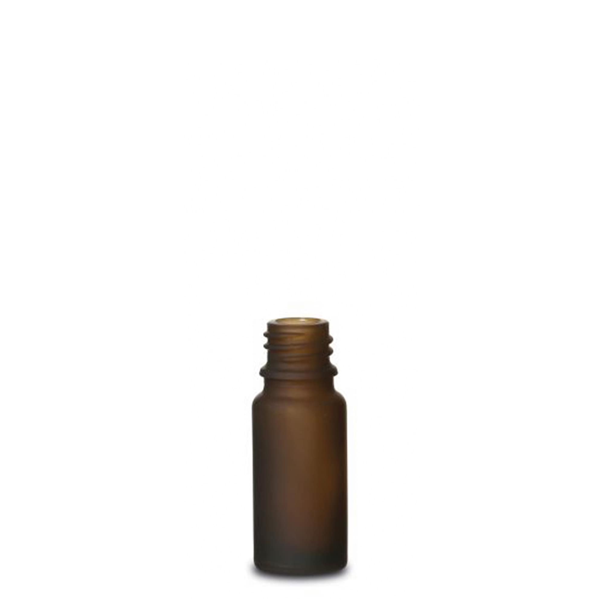 10 ml shishe mjekësore, qelq, e errët me ngrirje, goja: DIN 18