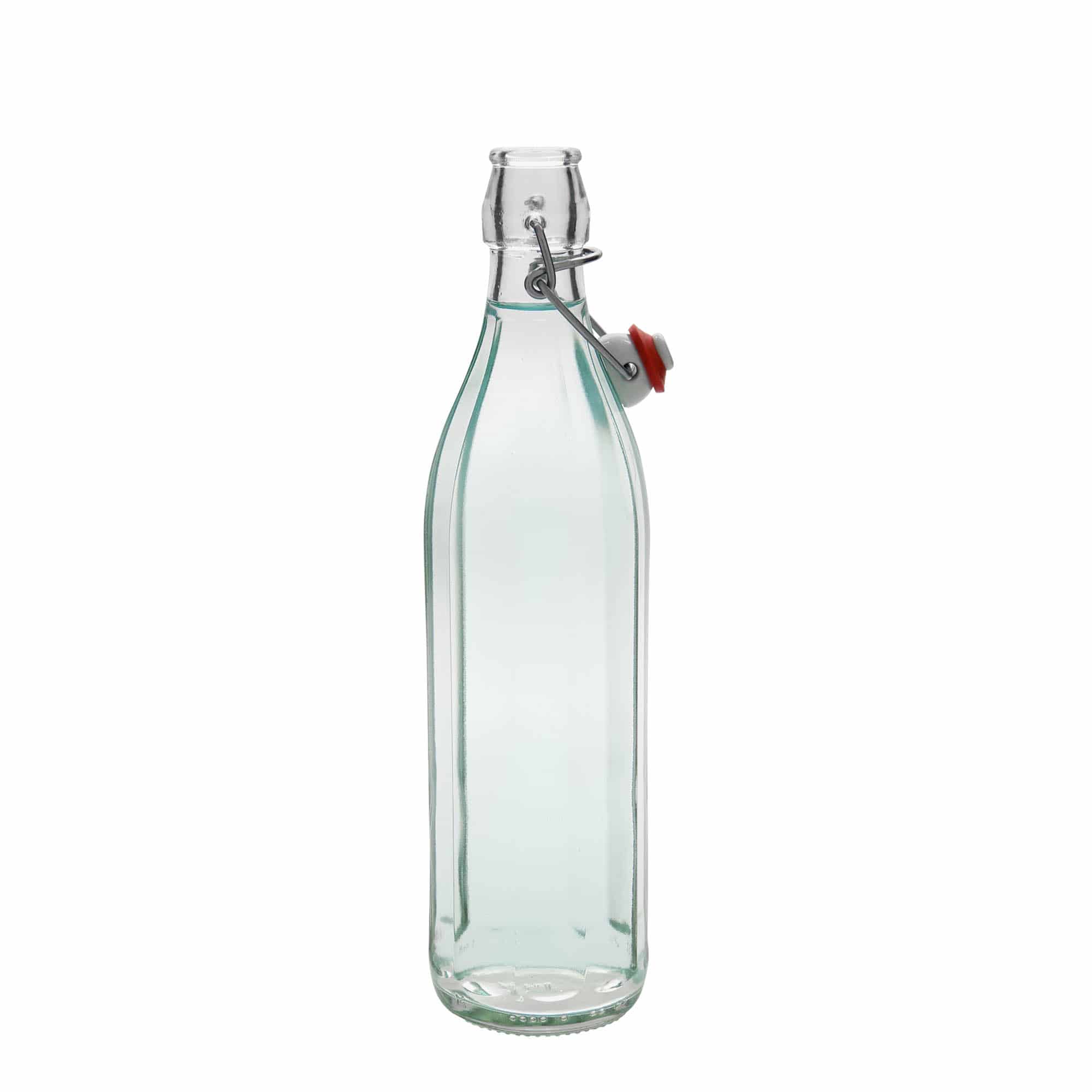 Shishe qelqi 750 ml 'Bravo', tetëkëndëshe, gojë: mbyllje me kapëse. Shishe qelqi 750 ml 'Bravo', tetëkëndëshe, gojë: mbyllje me kapëse.