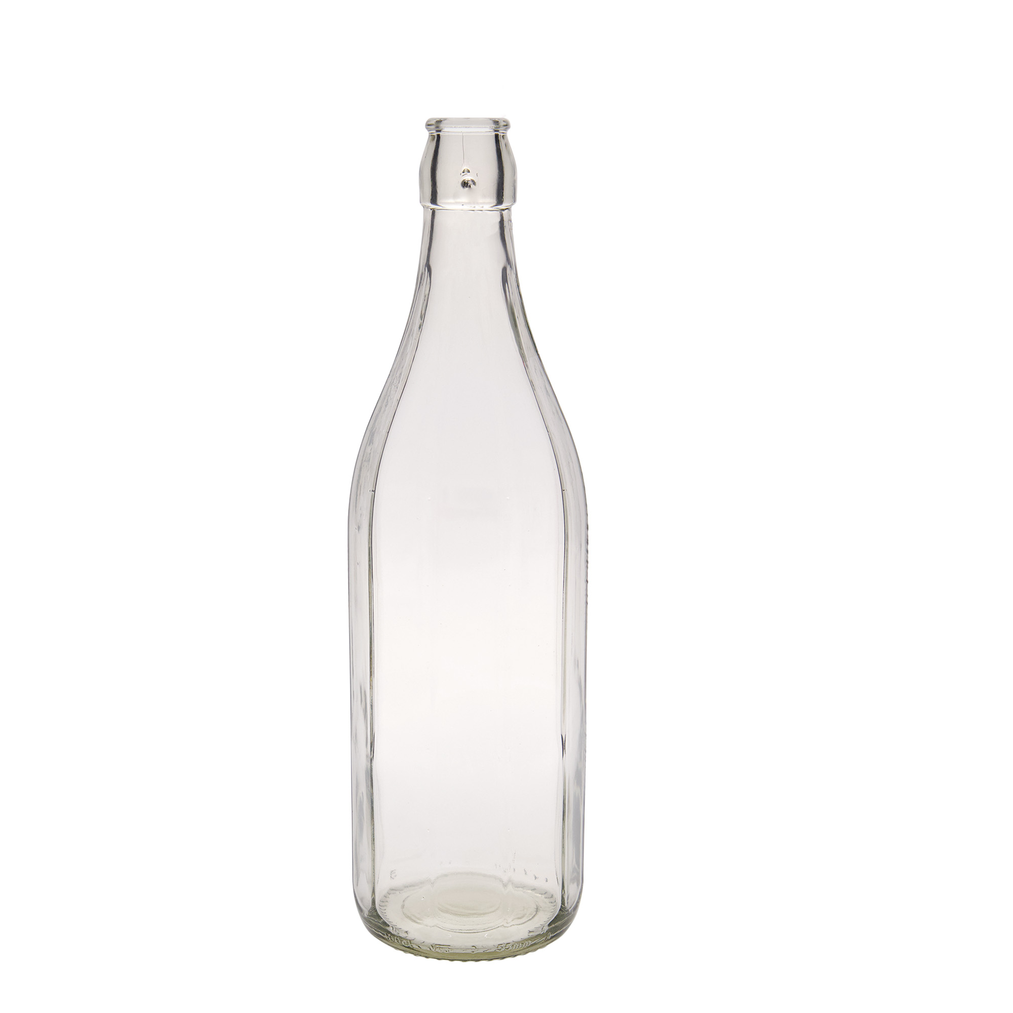 1.000 ml shishe qelqi 'Bravo' #, tetëkëndore, hapja: mbyllje me kapëse. 1.000 ml shishe qelqi 'Bravo' #, tetëkëndore, hapja: mbyllje me kapëse.