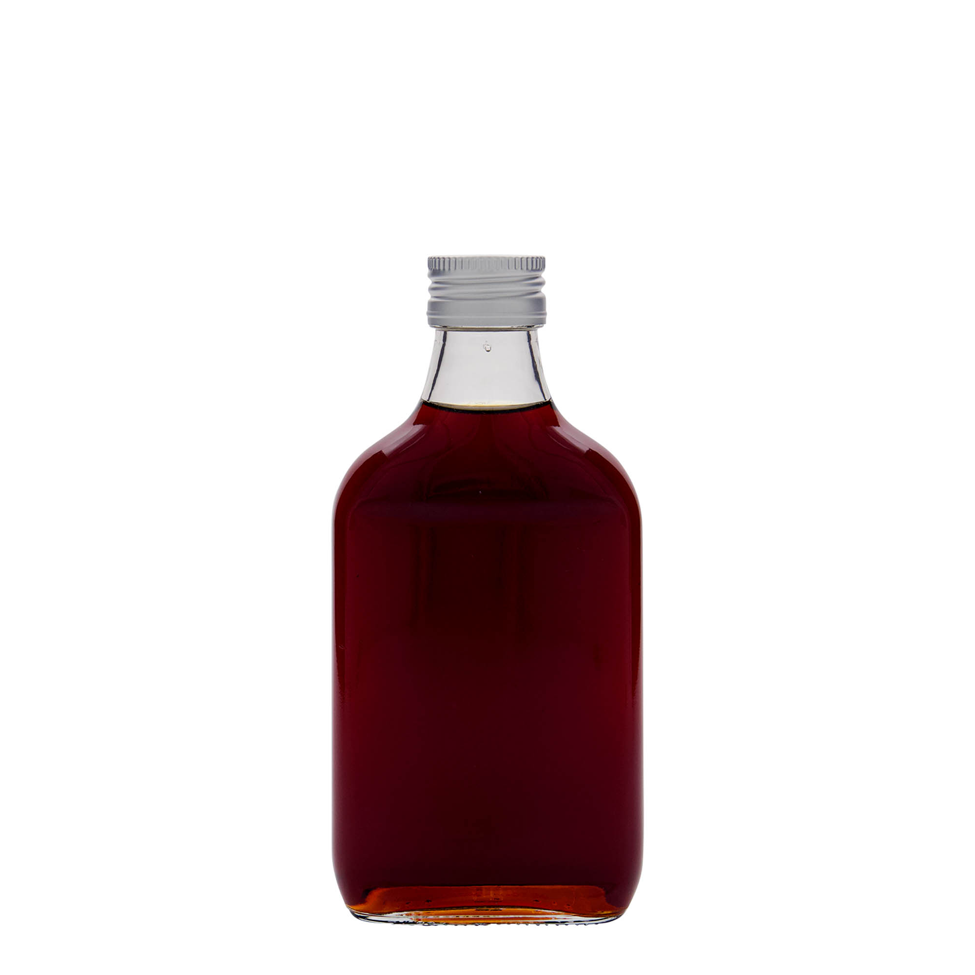 Shishe dore 200 ml, katrore, qelq, gojë: PP 28 Shishe dore 200 ml, katrore, qelq, gojë: PP 28