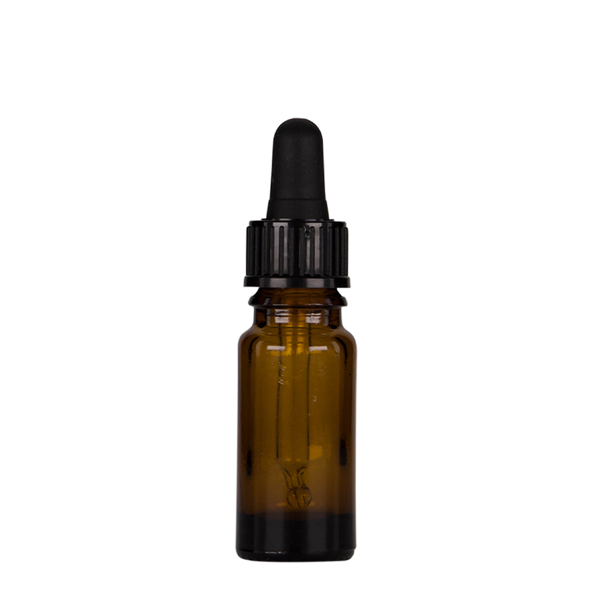 10 ml shishe pipete mjekësore, qelq, kafe-e zezë, gojë: DIN 18