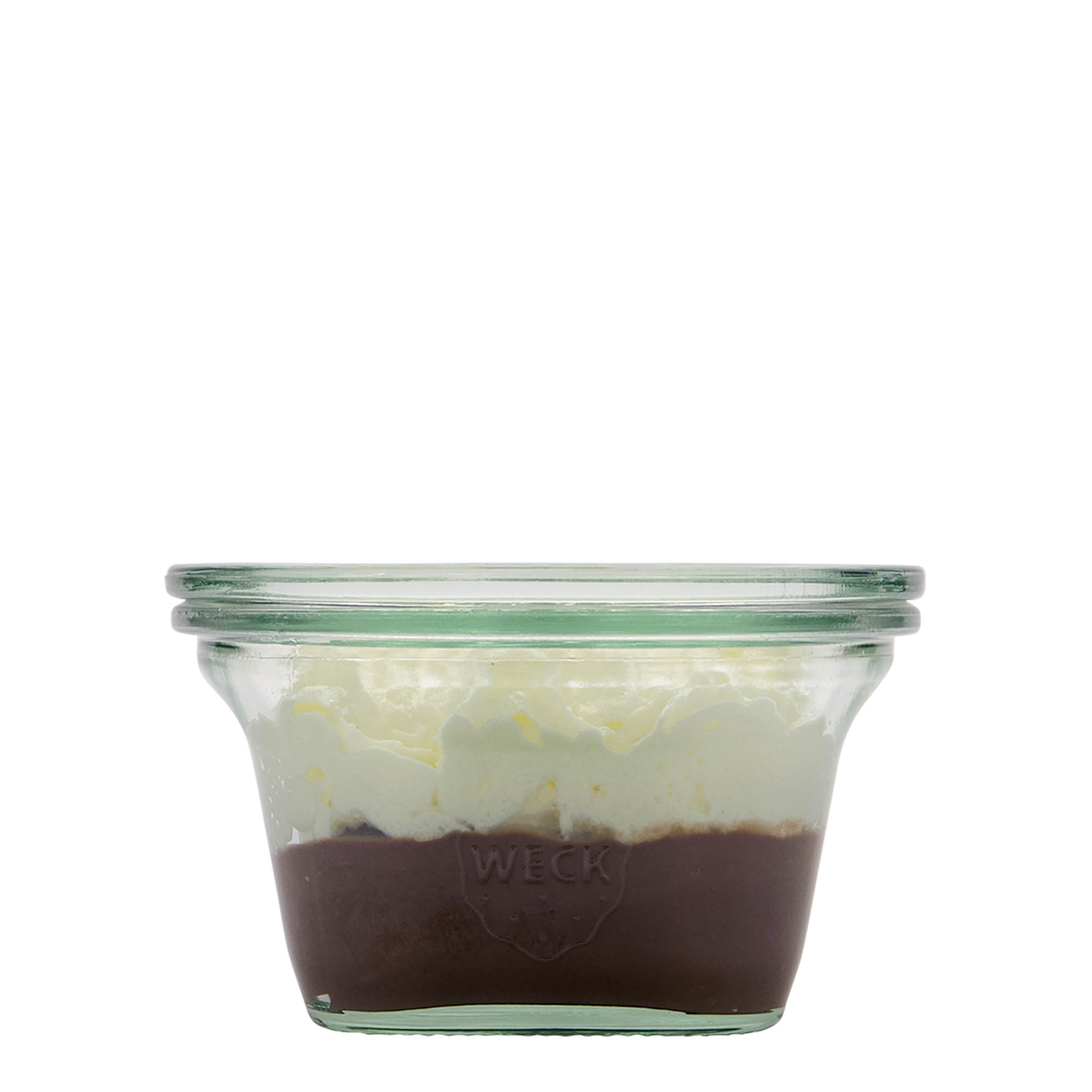 290 ml gotë WECK-Quadroglas, katrore, hapje: buzë e rrumbullakët 290 ml gotë WECK-Quadroglas, katrore, hapje: buzë e rrumbullakët