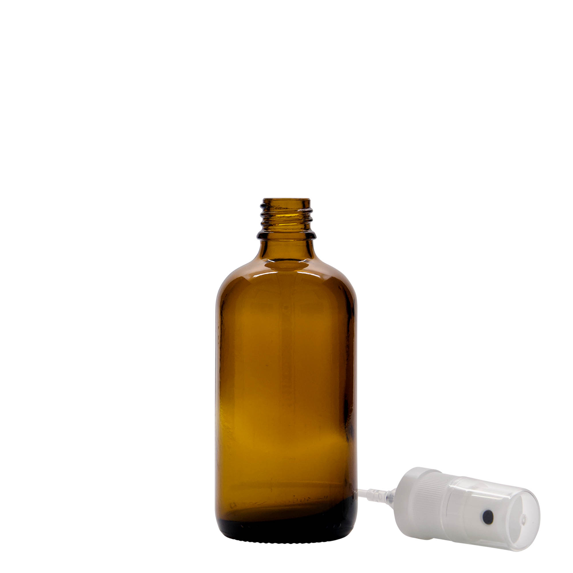 100 ml shishe sprai mjekësore, qelq, kafe, gojë: DIN 18 100 ml shishe sprai mjekësore, qelq, kafe, gojë: DIN 18