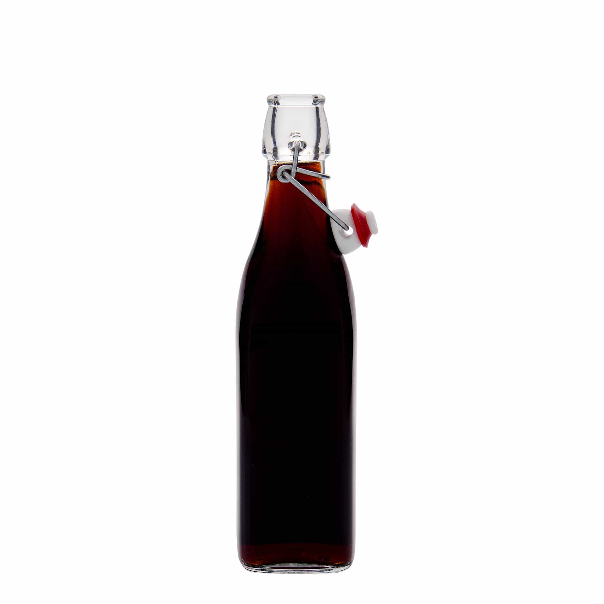 Shishe qelqi 500 ml 'Swing, katrore, hapje: kapje me kapak pranga Shishe qelqi 500 ml 'Swing, katrore, hapje: kapje me kapak pranga