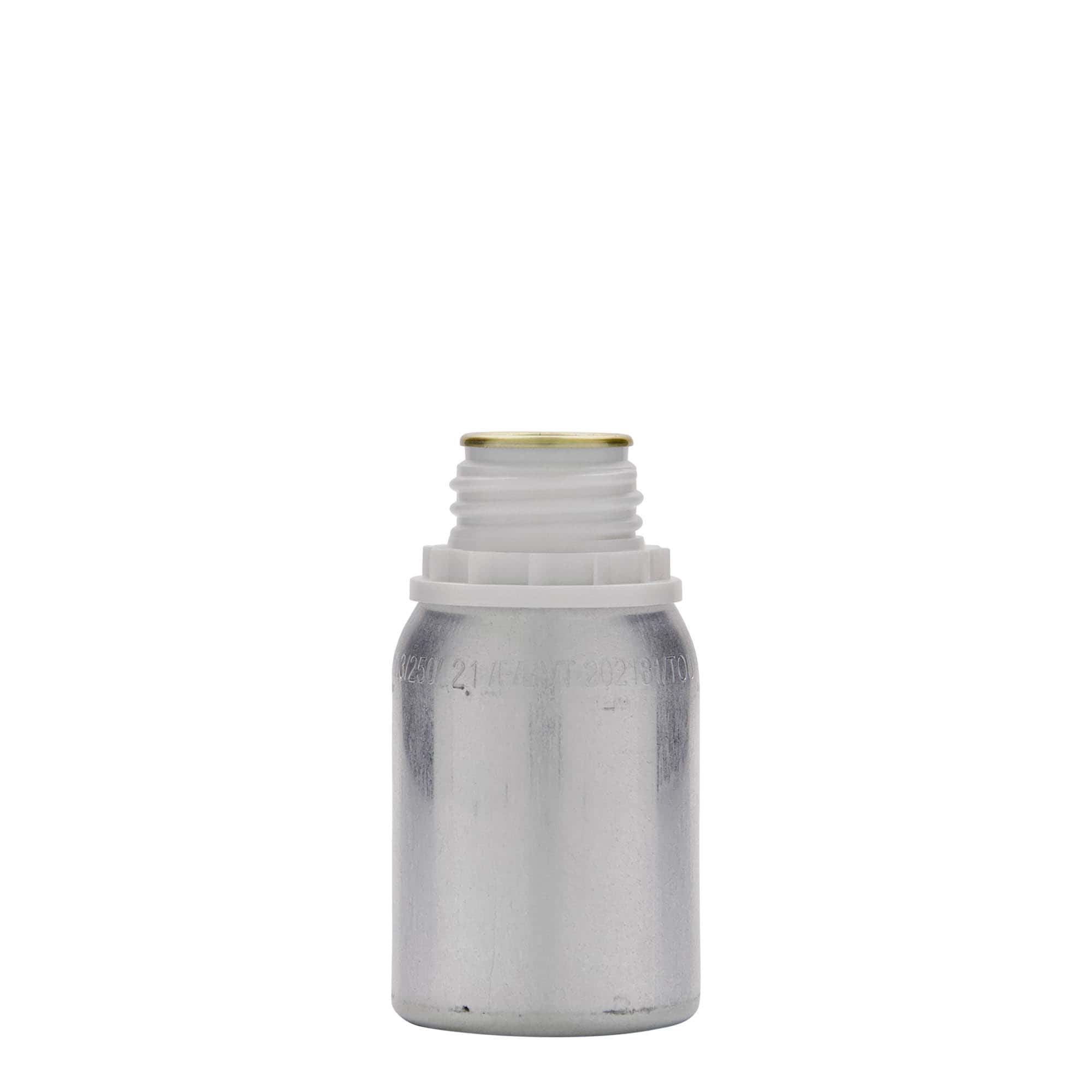 125 ml shishe alumini, metal, argjend, gojëzimi: DIN 32