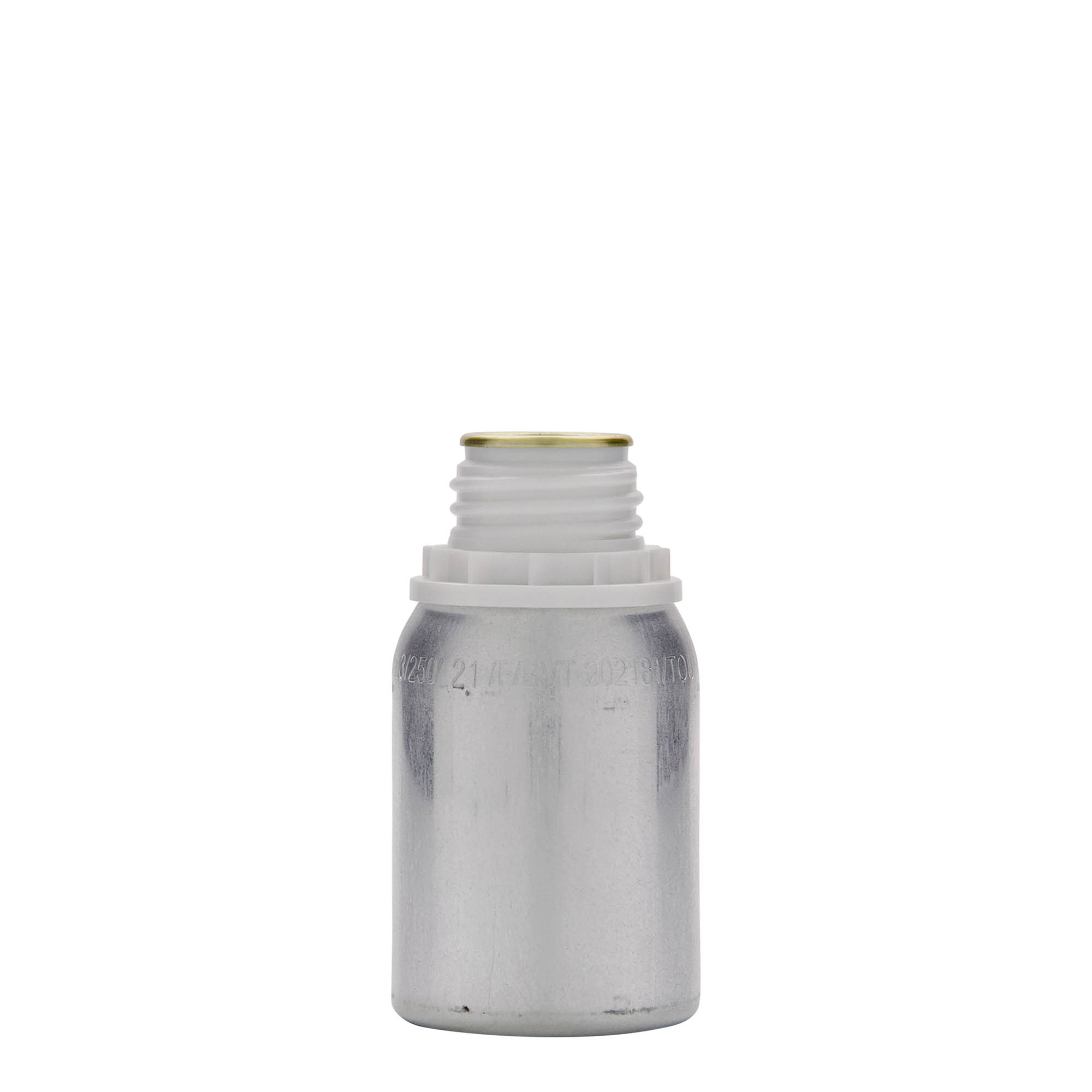 125 ml shishe alumini, metal, argjend, gojëzimi: DIN 32